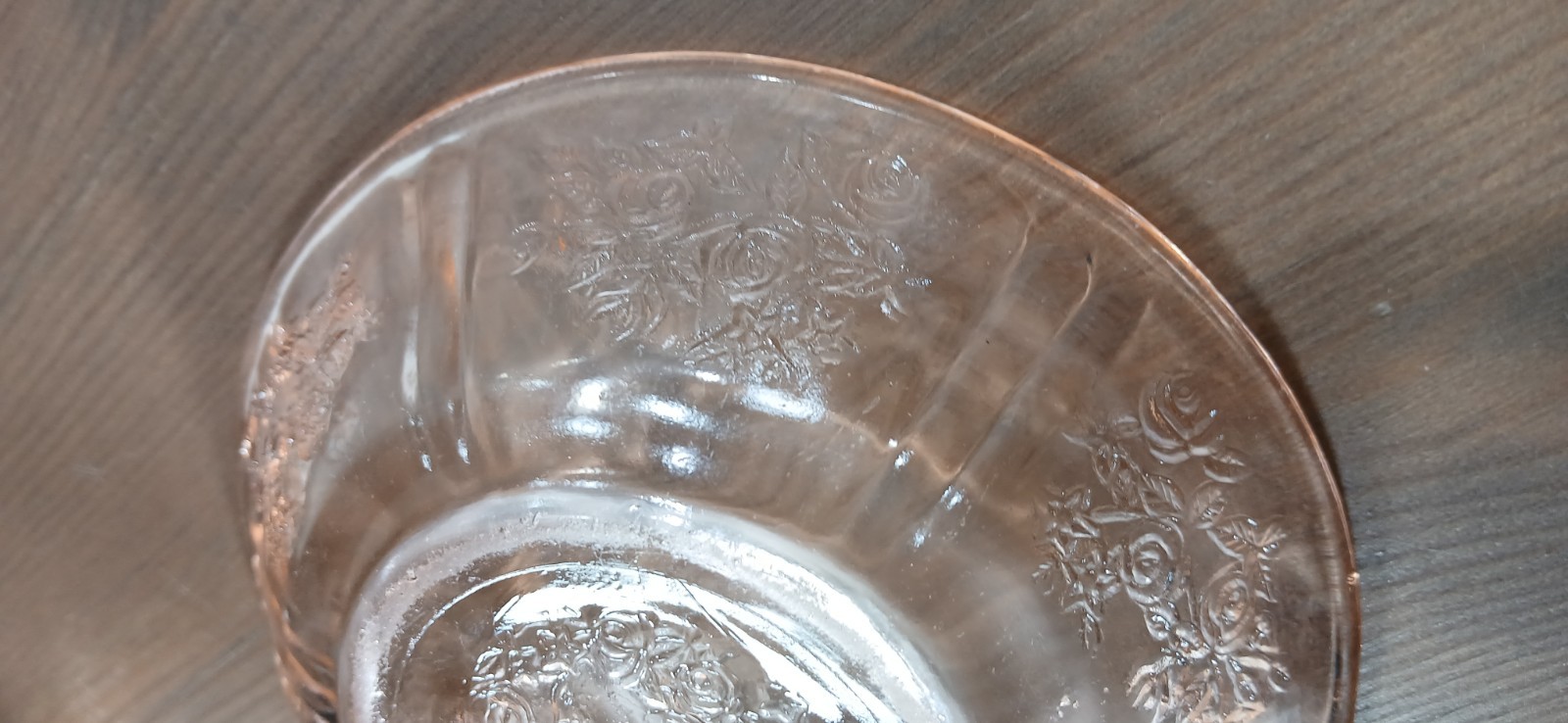 Federal Sharon Pink – 3 in Cup & 5 in Saucer – Depression Era – Cabbage Rose