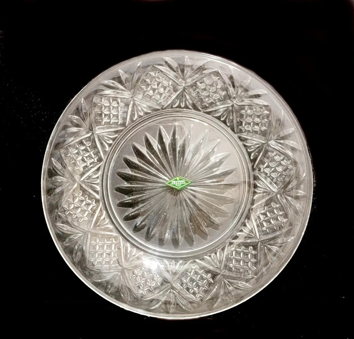SHANNON CRYSTAL GODINGER DUBLIN Collection 12″ ROUND SERVING PLATTER TRAY PLATE