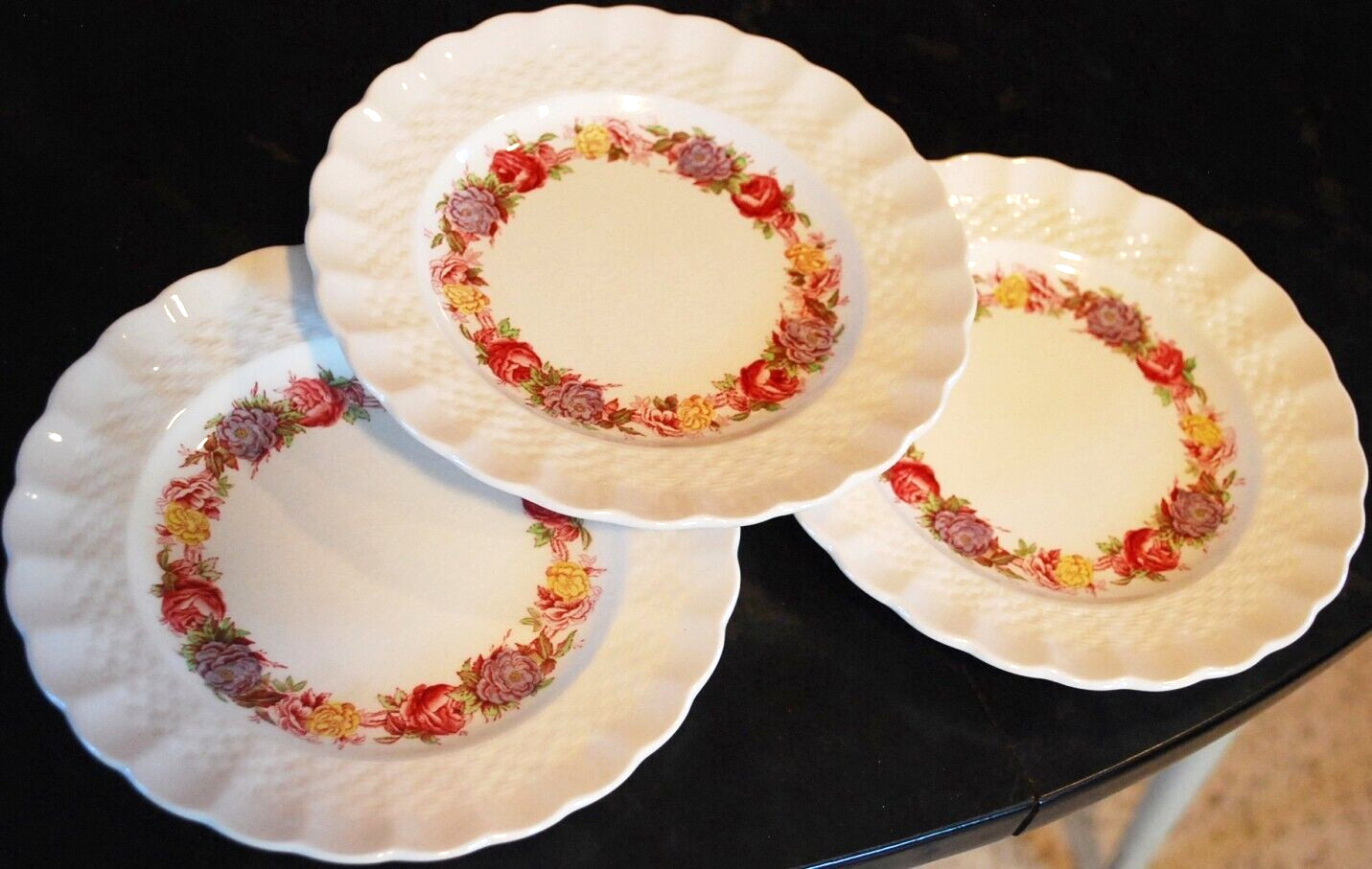 Vtg Set 3 SPODE ROSE BRIAR 5 Piece Place Settings [15 pc total] England OLD MARK