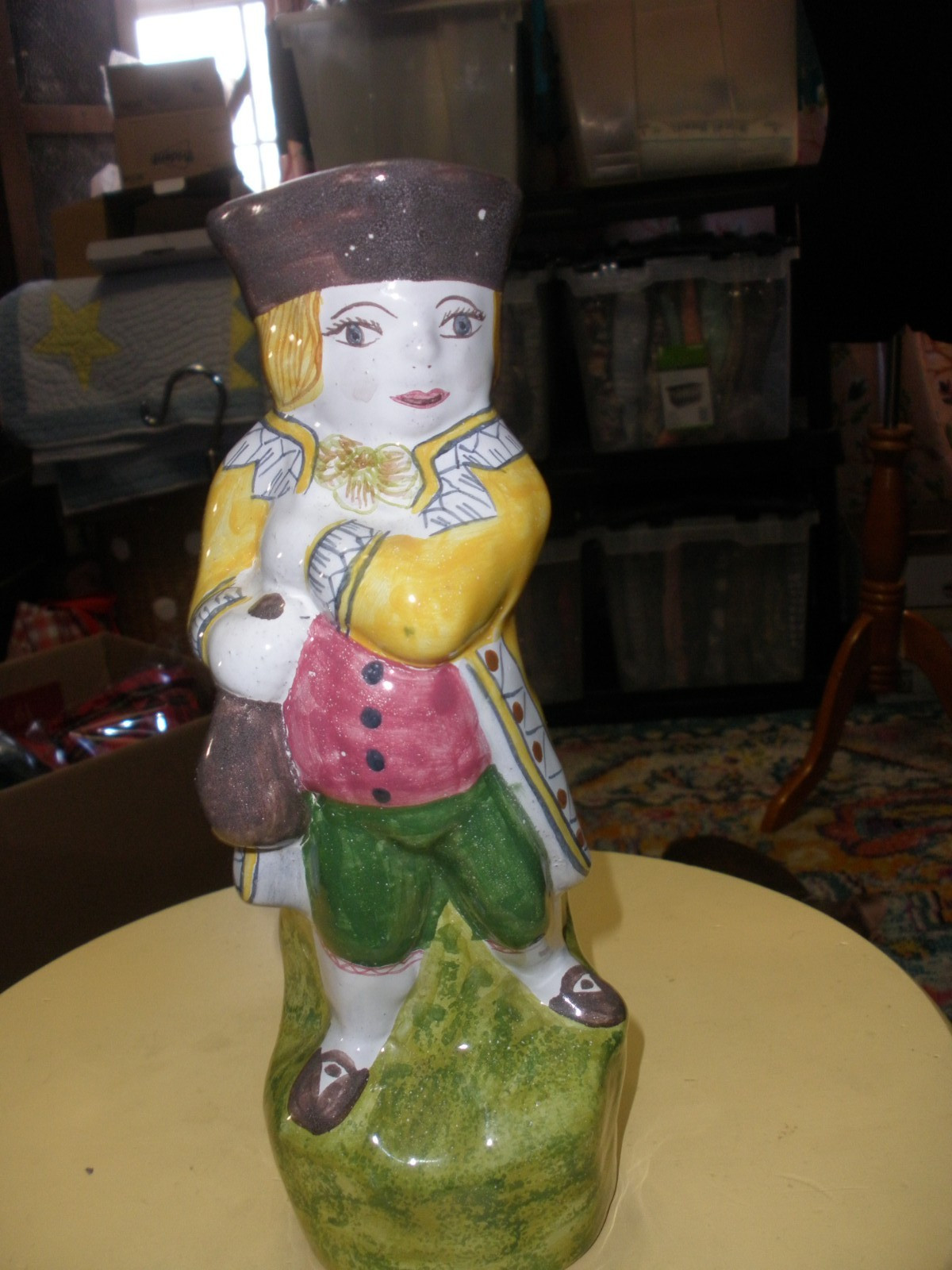 Vintage Toby Jug Pitcher Authorized Replica Portugal Pottery Colonial Soldier