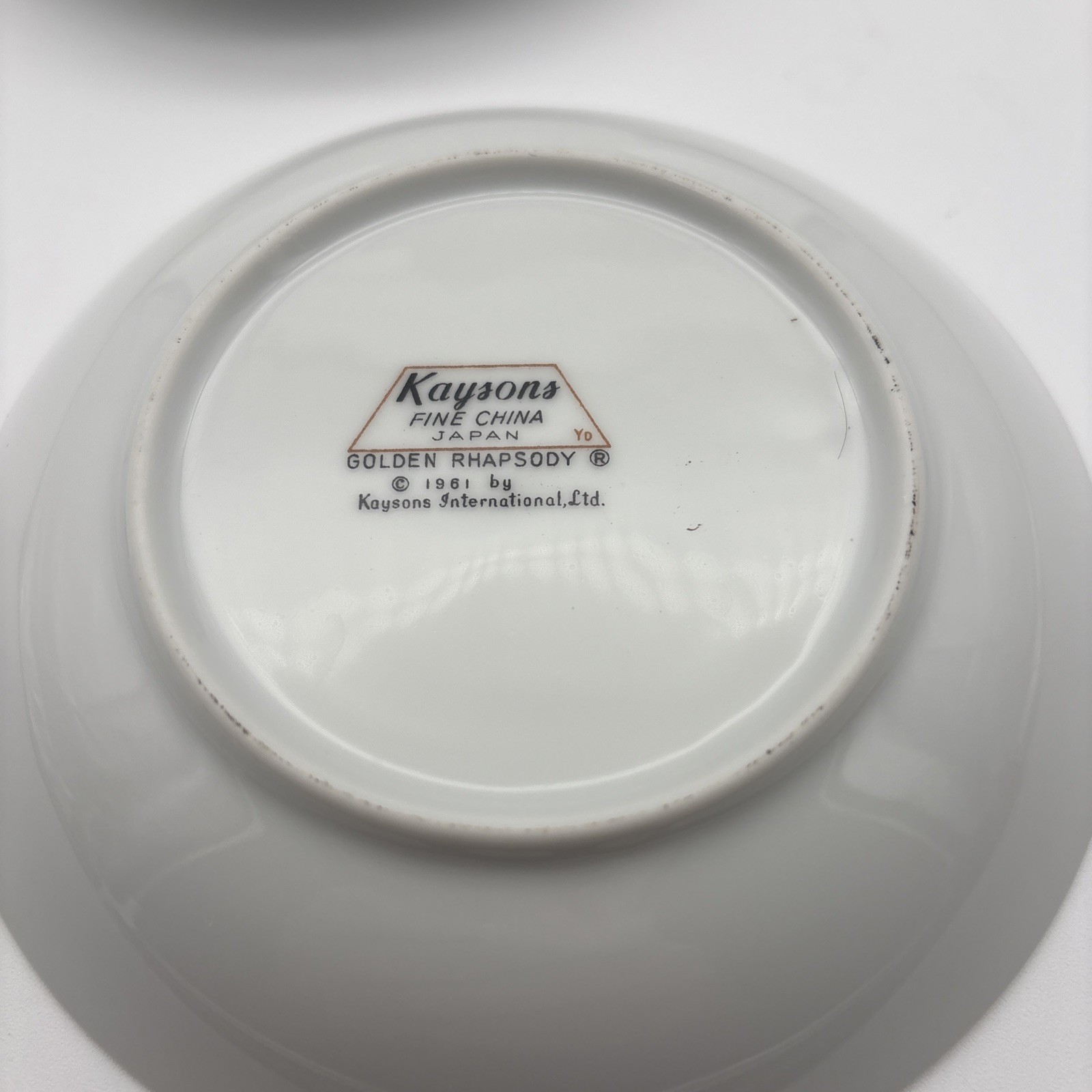 Set Of 5 Kaysons Fine China Japan 1961 Golden Rhapsody 5 1/2” Dessert Bowl Vtg
