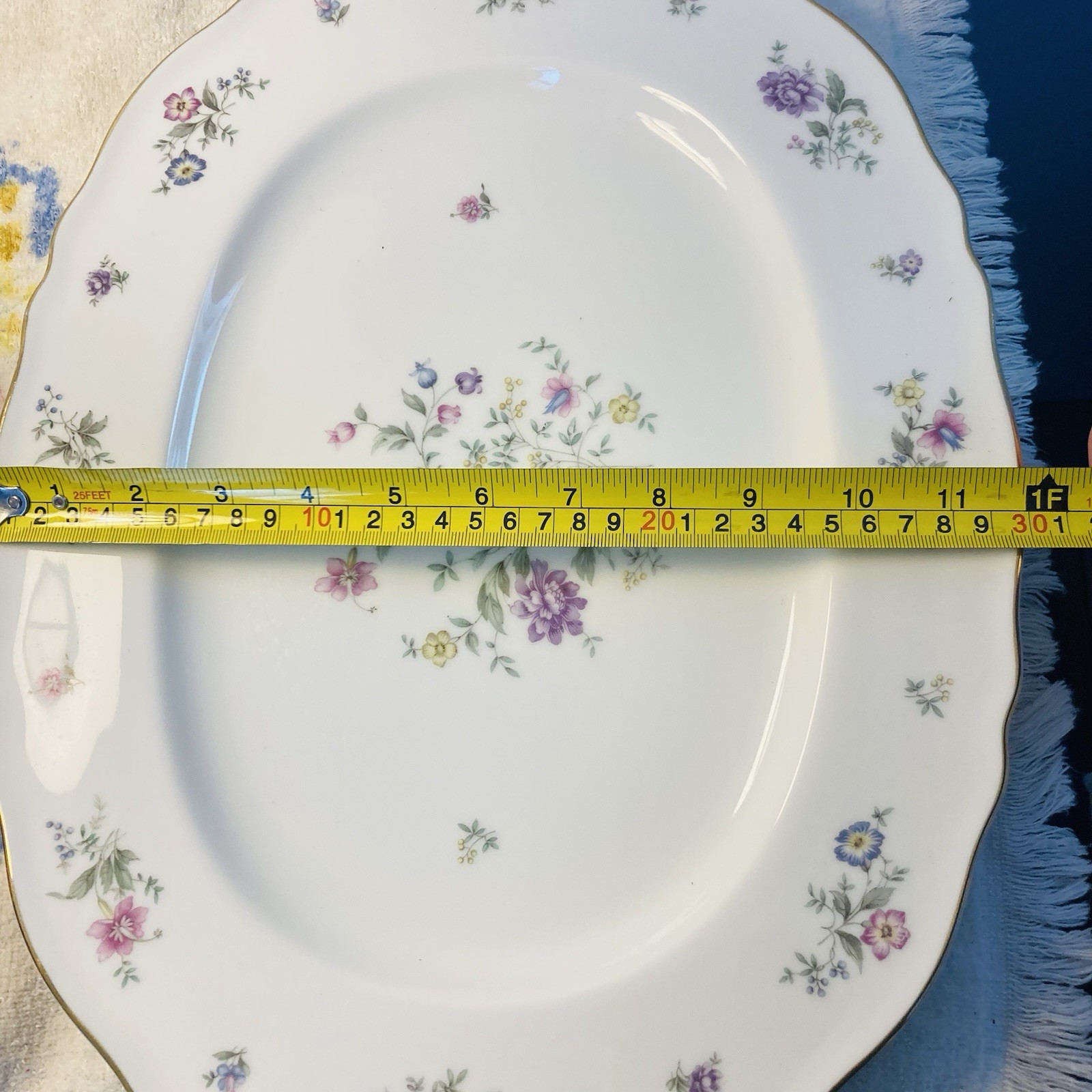 Vintage Krautheim Franconia Millefleurs-platter set 13.5” & 15.5” Beautiful