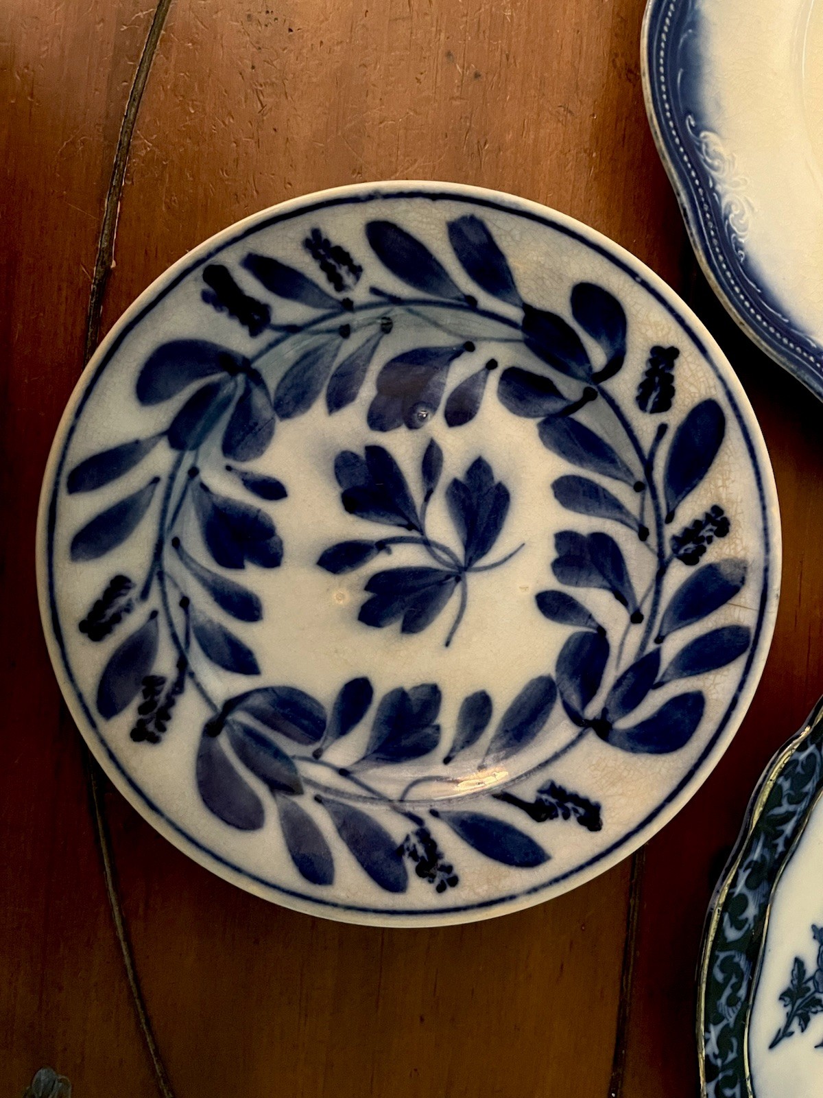 🌟Mismatched Antique Flow Blue China Plates Wall Decor Mixed Sizes Lot -3 ..READ