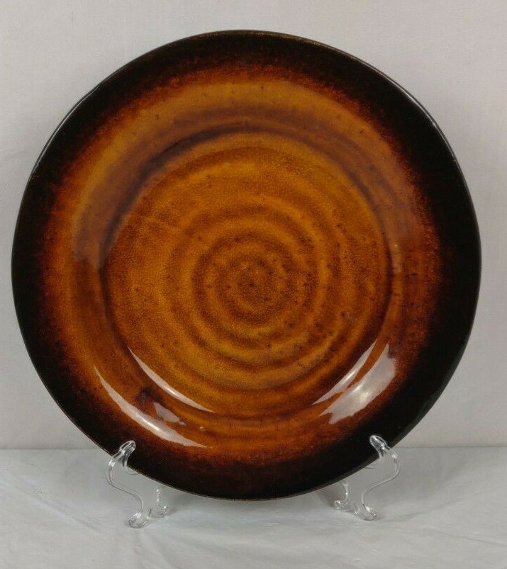 Gourmet Expressions Classic Marcella 11 3/8″ Dinner Plate RUSTIC Brown/Black