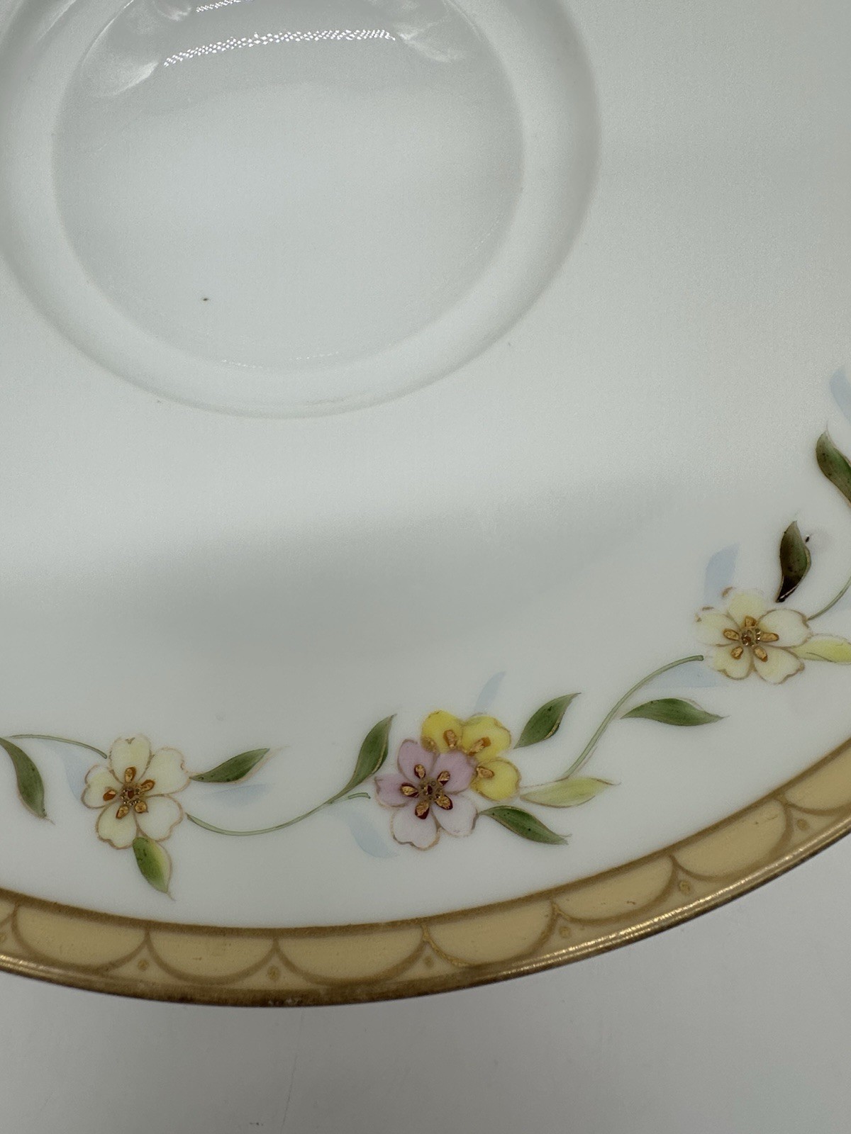Vintage Nippon Hand Painted Floral Cookie Cake Plate