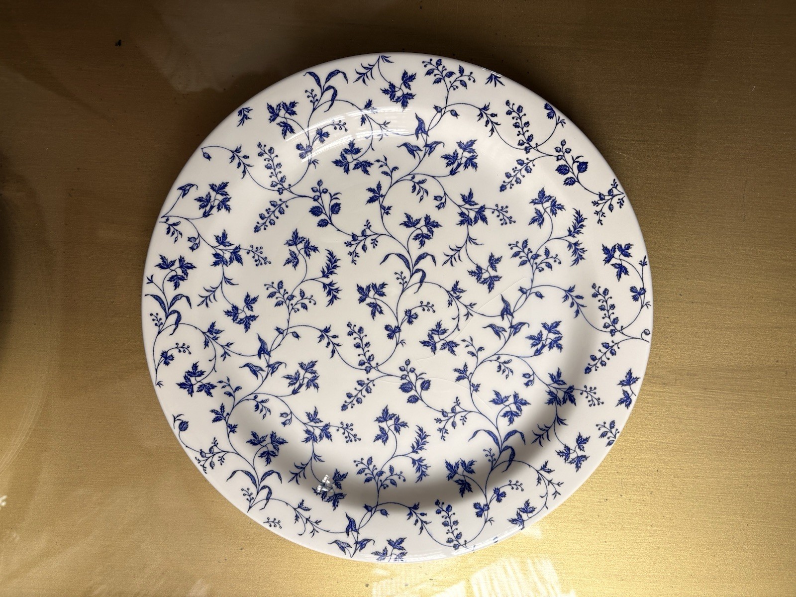 Set of 3 Windsor Browne Italy Blue Floral 10” Dinner Plates Cottage Tableware