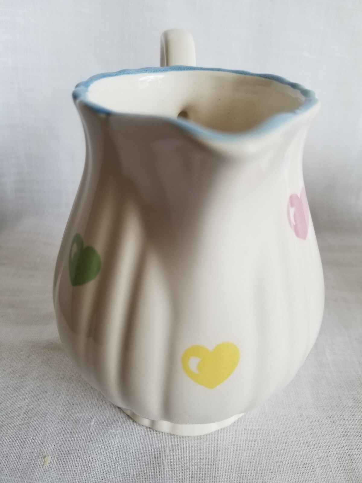 Tiffany & Co Limoges France Handpainted Pastel Hearts Creamer and Sugar Bowl