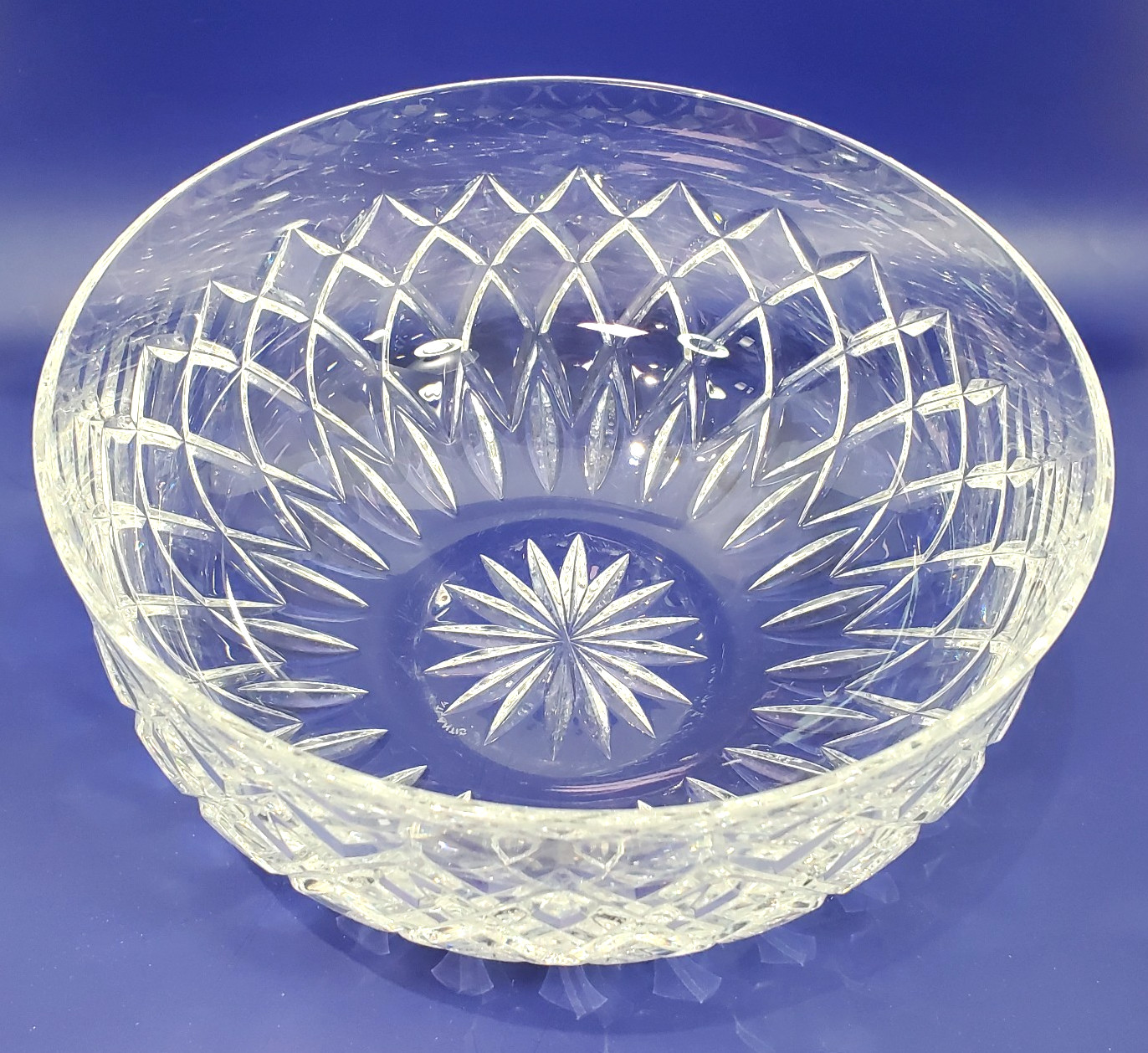 ATLANTIS REGENT SERVING BOWL Cut Lead Crystal 8 3/8 in Diameter Made in Portugal