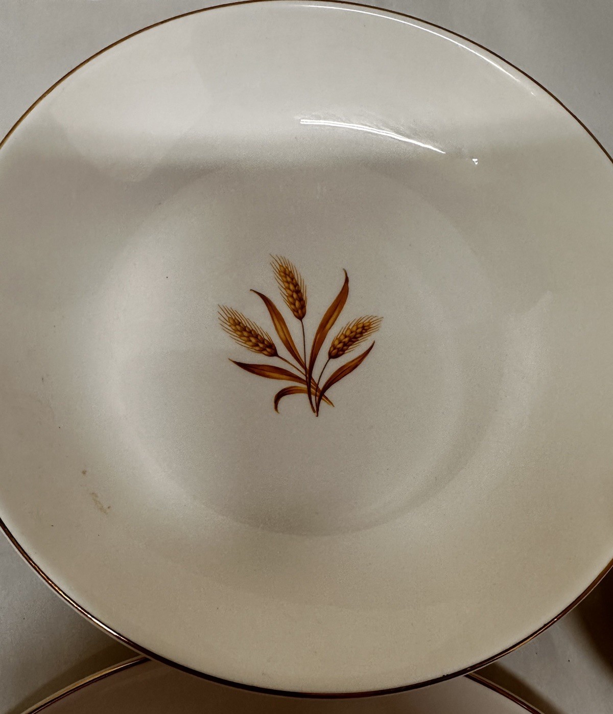 Taylor Smith Wheat Pattern Dish’s 1950s USA Made Eight Piece Set E7