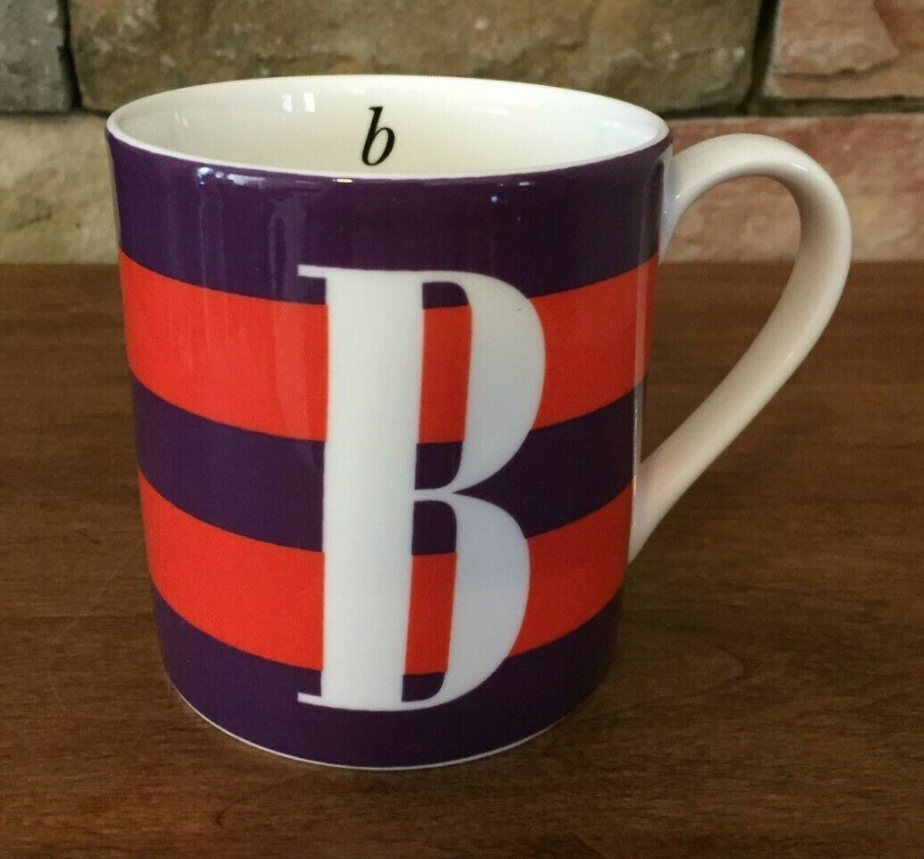 Kate Spade~New York~Lenox~3½” Mug~Wickford~Red Letter Day~Initial B