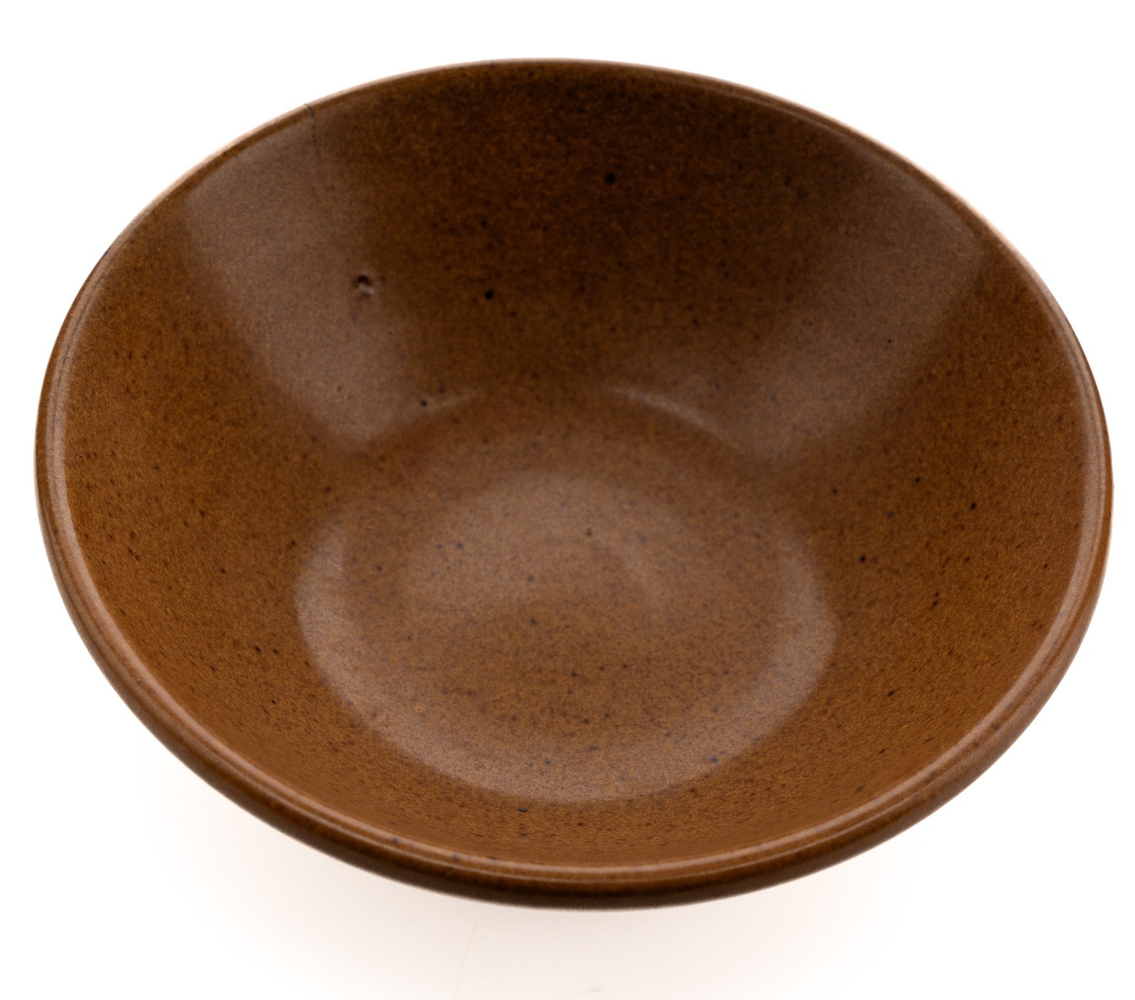 Lozart High Temperature Ceramics Stoneware Bowl 7x2in 1lbs Brown-Orange Used VG