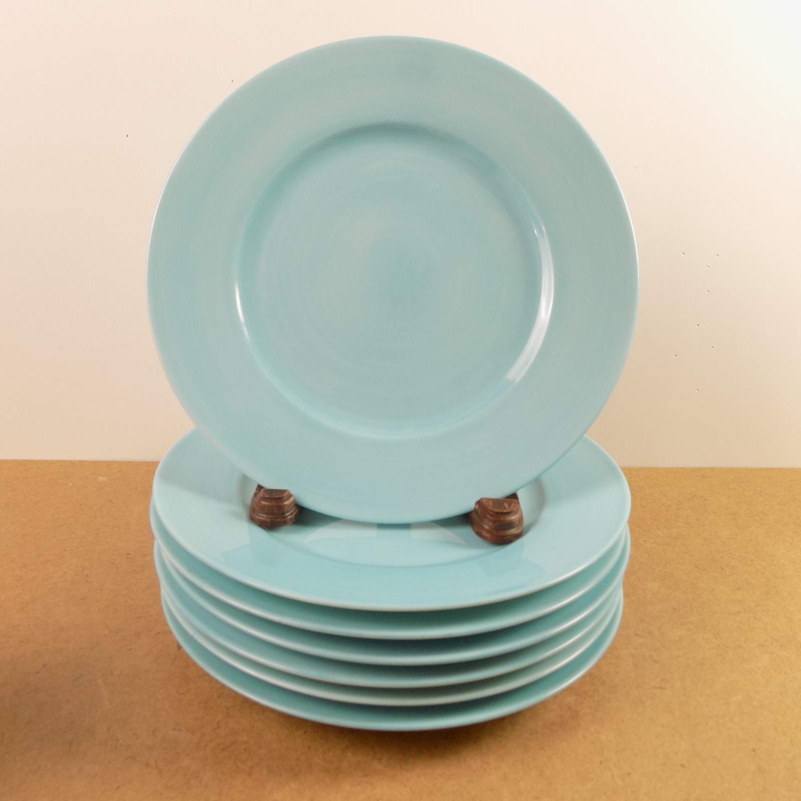 7 Chamart Jammet Seignolles Passion Turquoise Salad Plates 8-7/8″ Limoges VGC