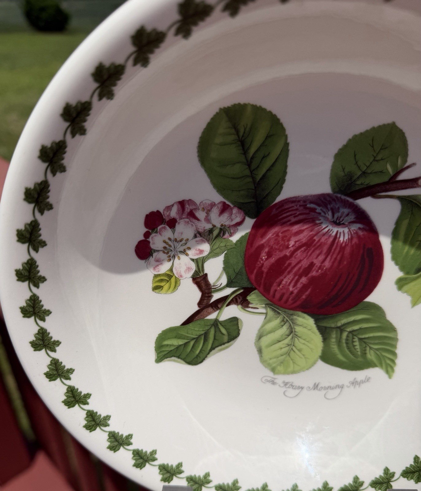 Portmeirion Pomona 8 1/2″ Serving Bowl Dish The Hoary Morning Apple
