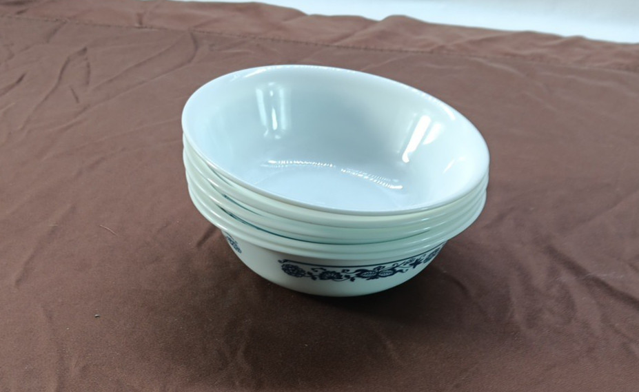 Vintage Corelle Corning Old Town Blue Cereal Bowls 6 1/4″ Lot of 5 Replacement