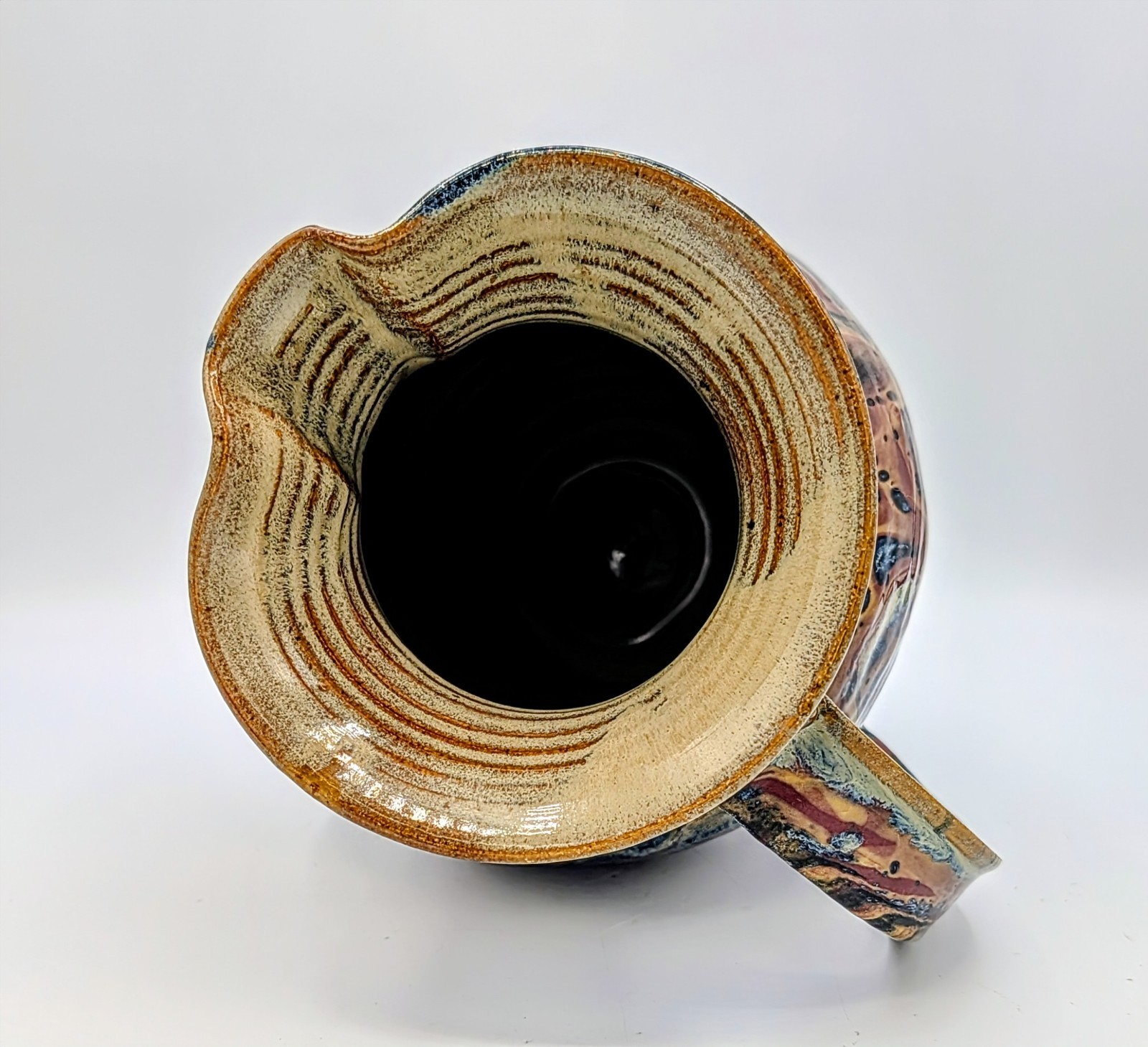 John Coburn JRC ’10 Studio Art Pottery 9″ Pitcher Tennessee Marbled Glaze