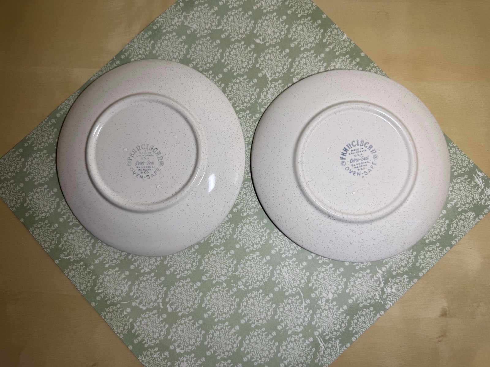2 Franciscan Duet Rose Bread & Butter Plates USA c.1956-1967 FAST SHIPPING