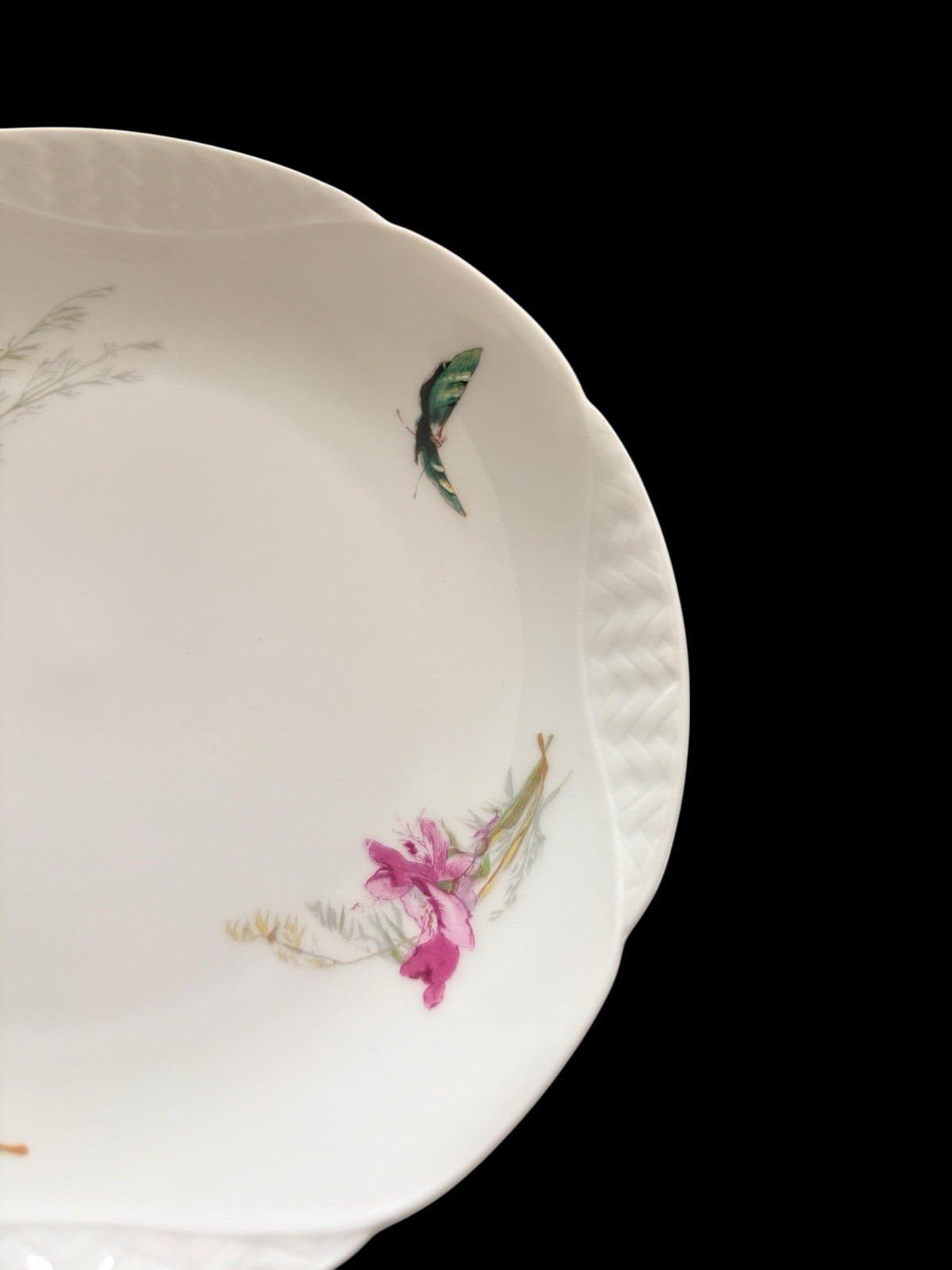 Vintage Haviland Limoges H & Co Meadow Visitors 7.5” Luncheon Plates Excellent