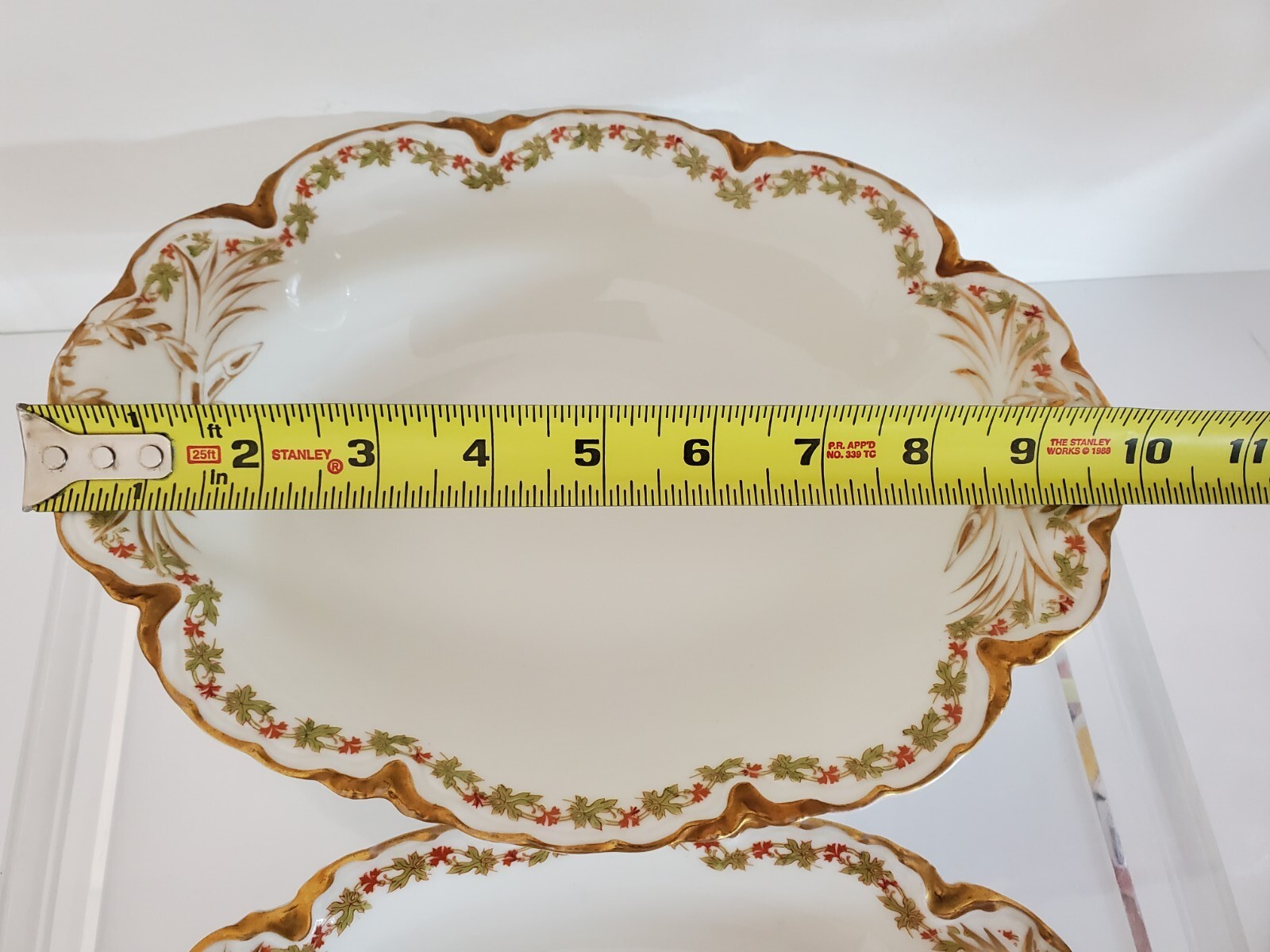 Haviland Limoges 3 Pcs Set w/ Gravy boat & 2 Bowls Floral Band Gilt Trim