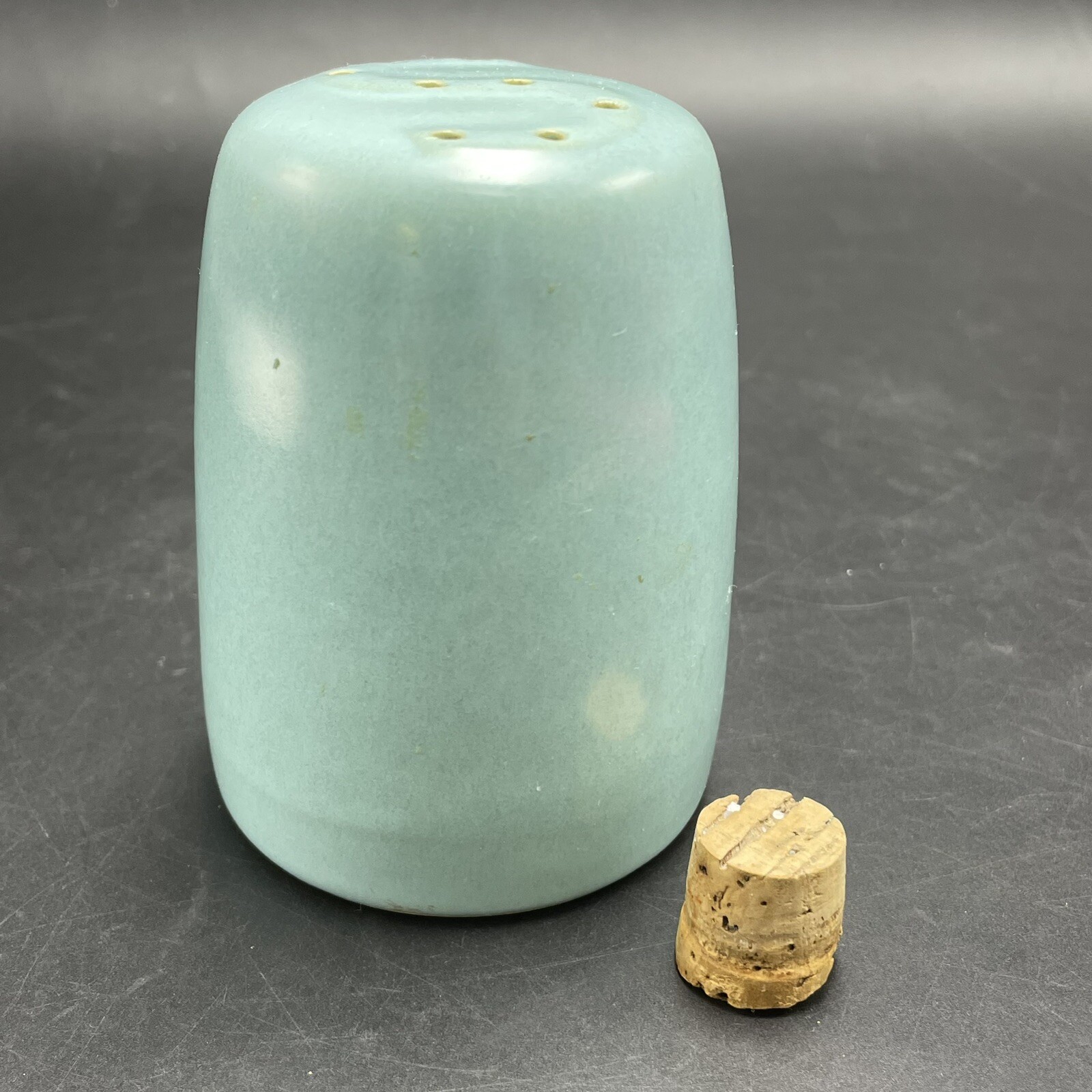 La Solana Pottery Vintage MCM Salt Shaker Turquoise Aqua Blue – Just One – Vtg