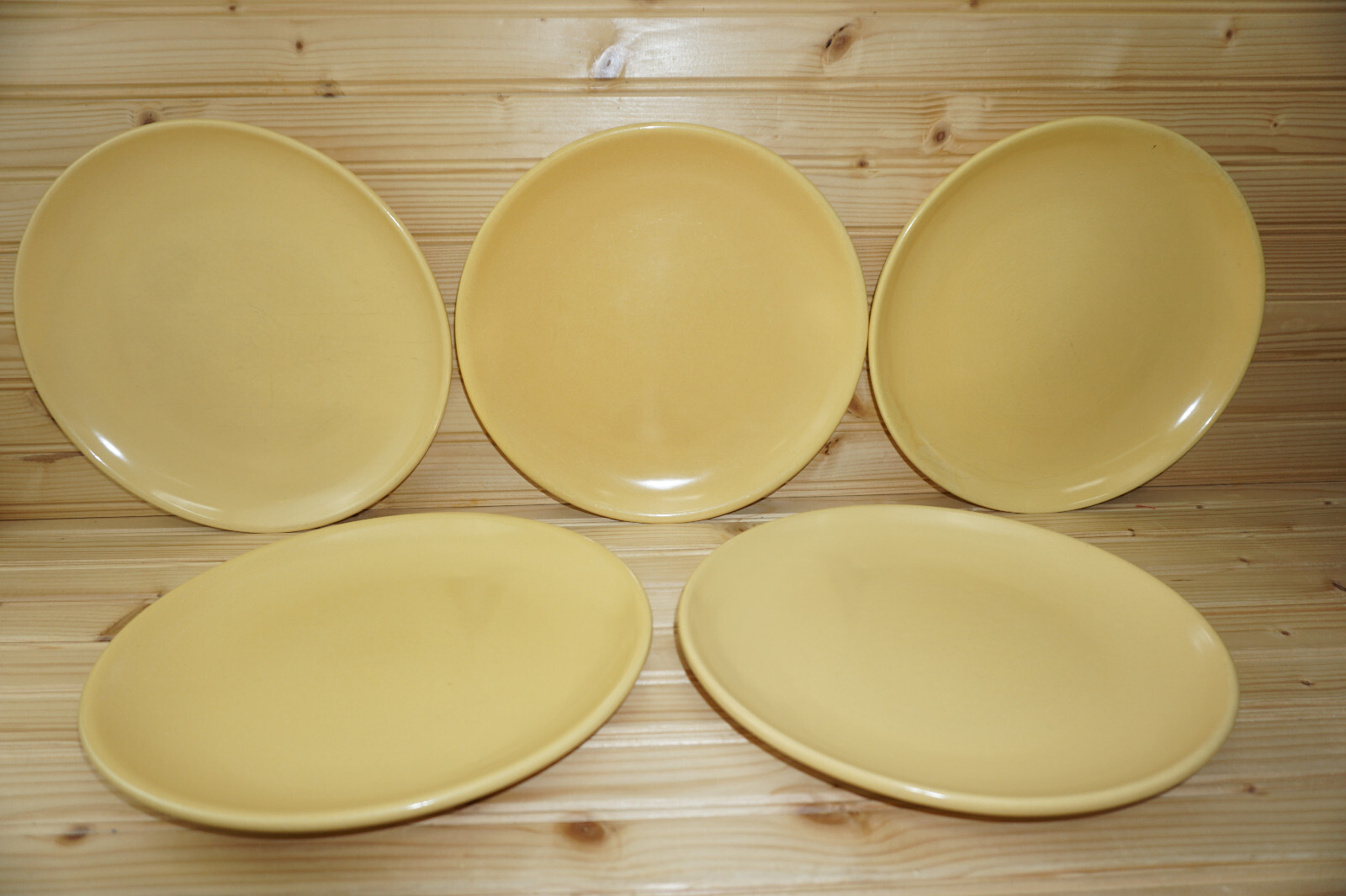 La Solana Pottery Yellow / Orange (5) Dinner Plates, 10″ (S41)