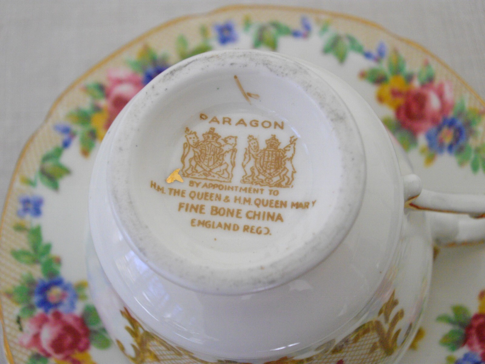 Vintage Paragon TAPESTRY Demitasse Cup + Saucer England ~