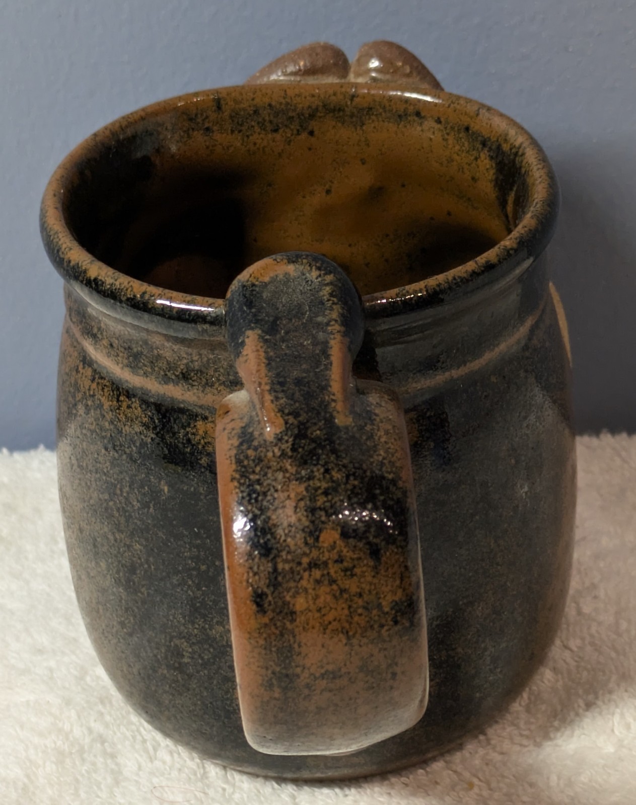 Vintage Funny Ugly Face Studio Art Pottery Mug Mustache USA Unmarked