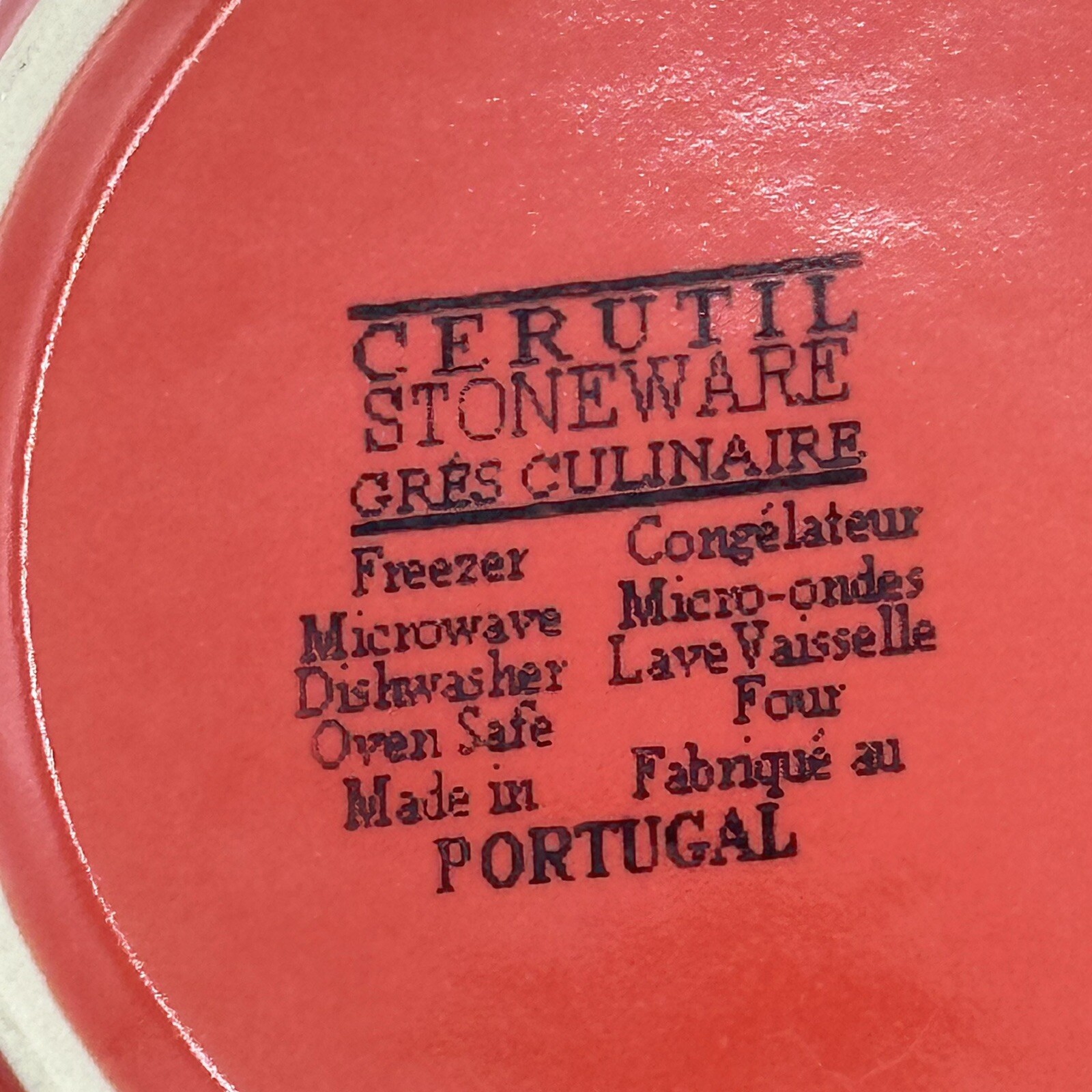 Cerutil Red Made In Portugal Stoneware Crock with Lid 6.25 X 3 Inches