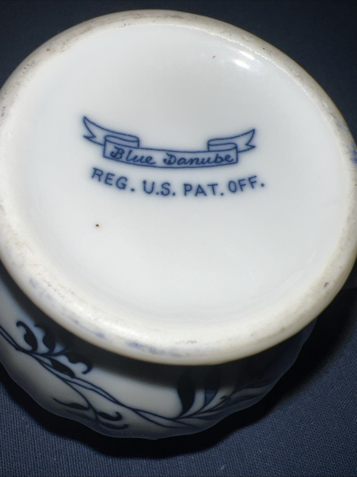 Blue Danube Japan Creamer Blue Onion Floral Porcelain Vintage By Lipper, Banner