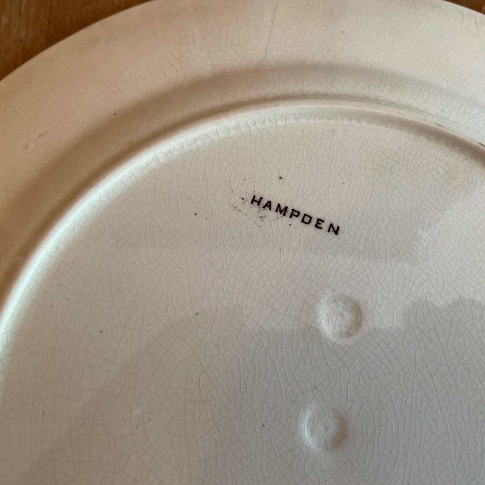 Antique Old Hall Earthenware Hampden Aesthetic Brown Transferware Plate 9”