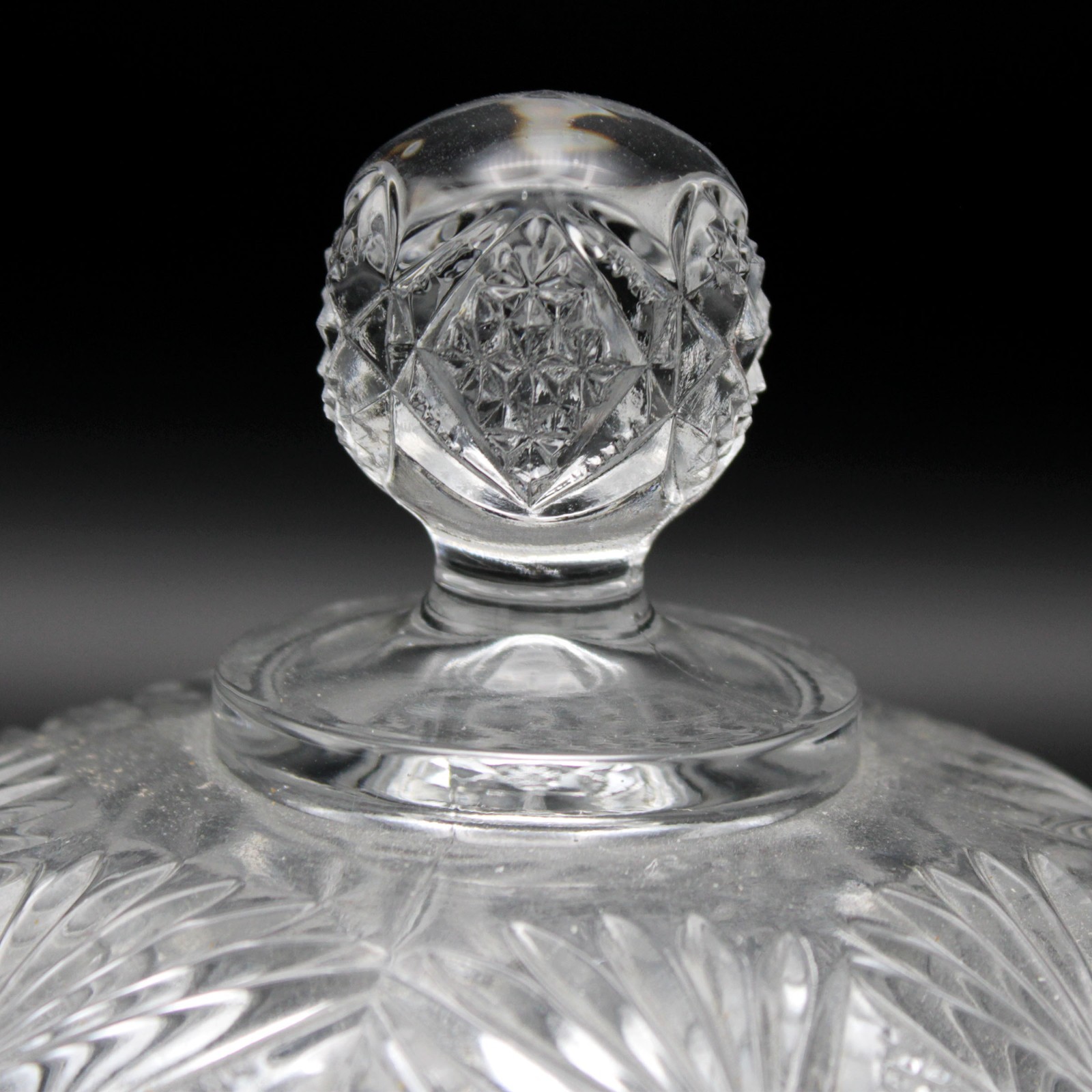 US Glass Pennsylvania Covered Butter Dish, Antique Glass, EAPG 15048, 8 1/2″