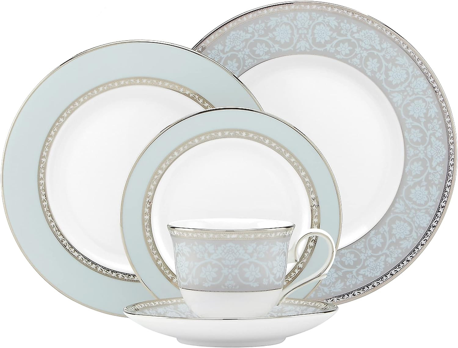 Westmore 5-Piece White Dinnerware Set for Elegant Dining Experience
