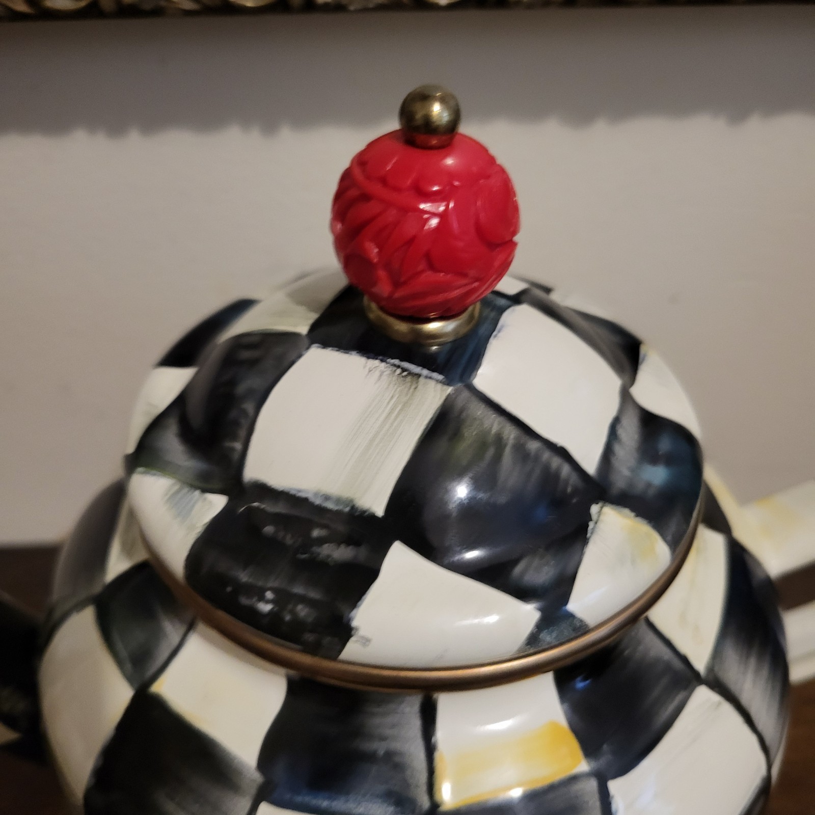 MacKenzie-Childs Courtly Check 4-Cup Teapot