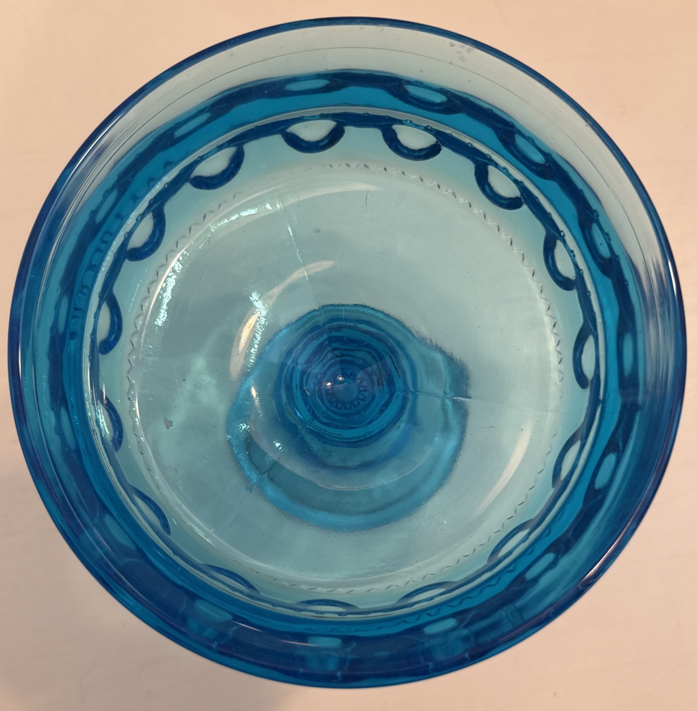 Indiana Glass Blue Kings Crown Compote Candy Dish – EUC