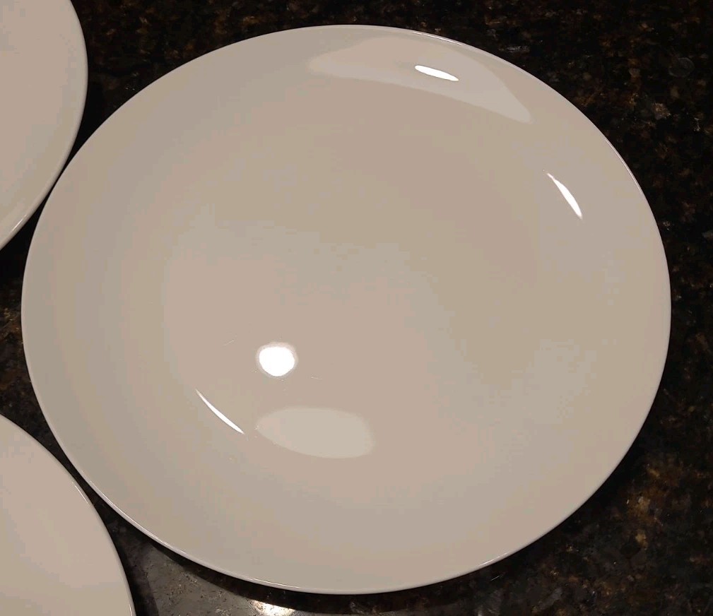 SET OF 5 Godinger Elegant Dining Bone China Round White 9 1/8” Luncheon Plates