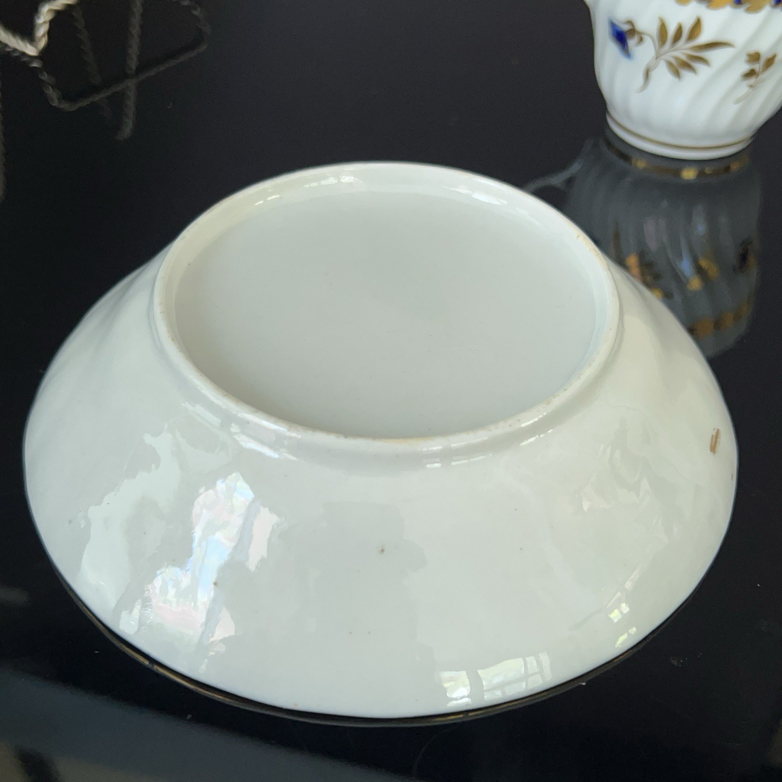 Antique Early Coalport Cup Saucer John Rose Period C1790s England Porcelain Gilt