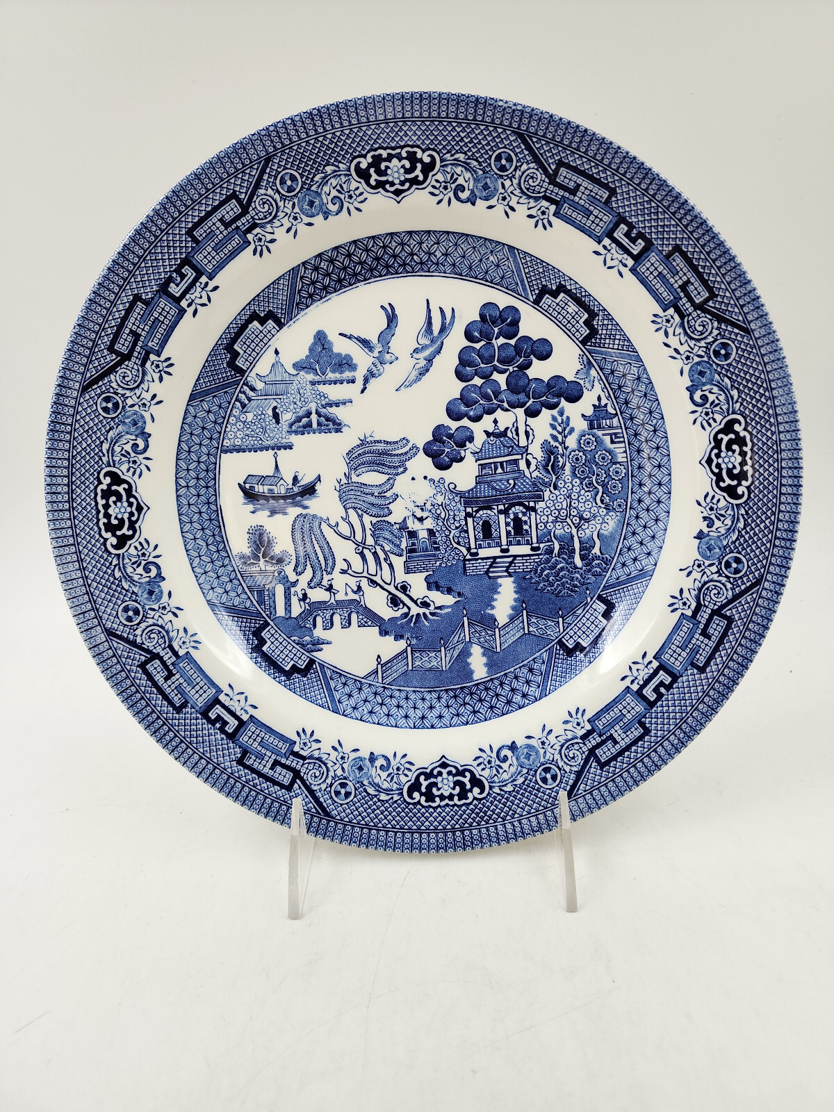 1 CHURCHILL China (England) BLUE WILLOW 10.25″ Dinner Plate (Replacement)