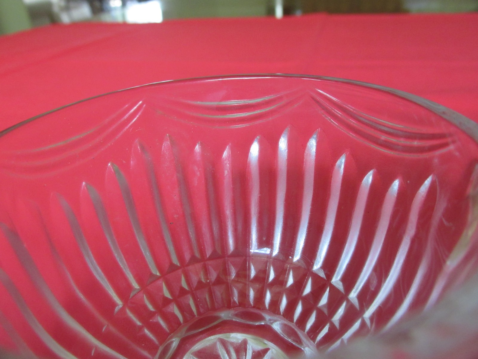 14PC Vintage 1940s Indiana Glass ROYAL Vertical & Swag Art Deco Punch Bowl Set