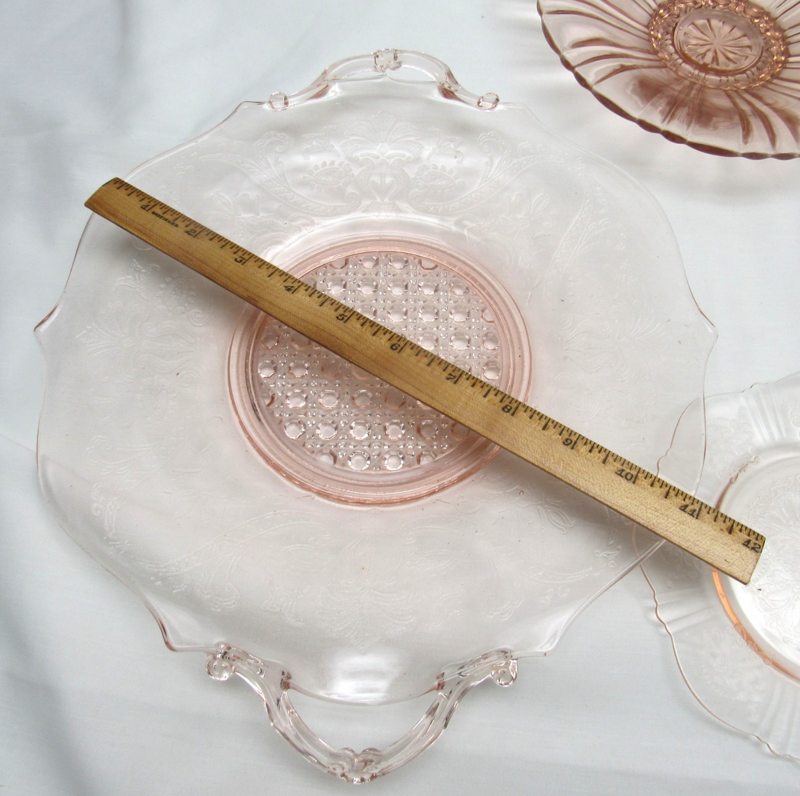 Vtg Mixed Lot of Pink Depression glass Dishes MacBeth-Evans Lancaster Imperial