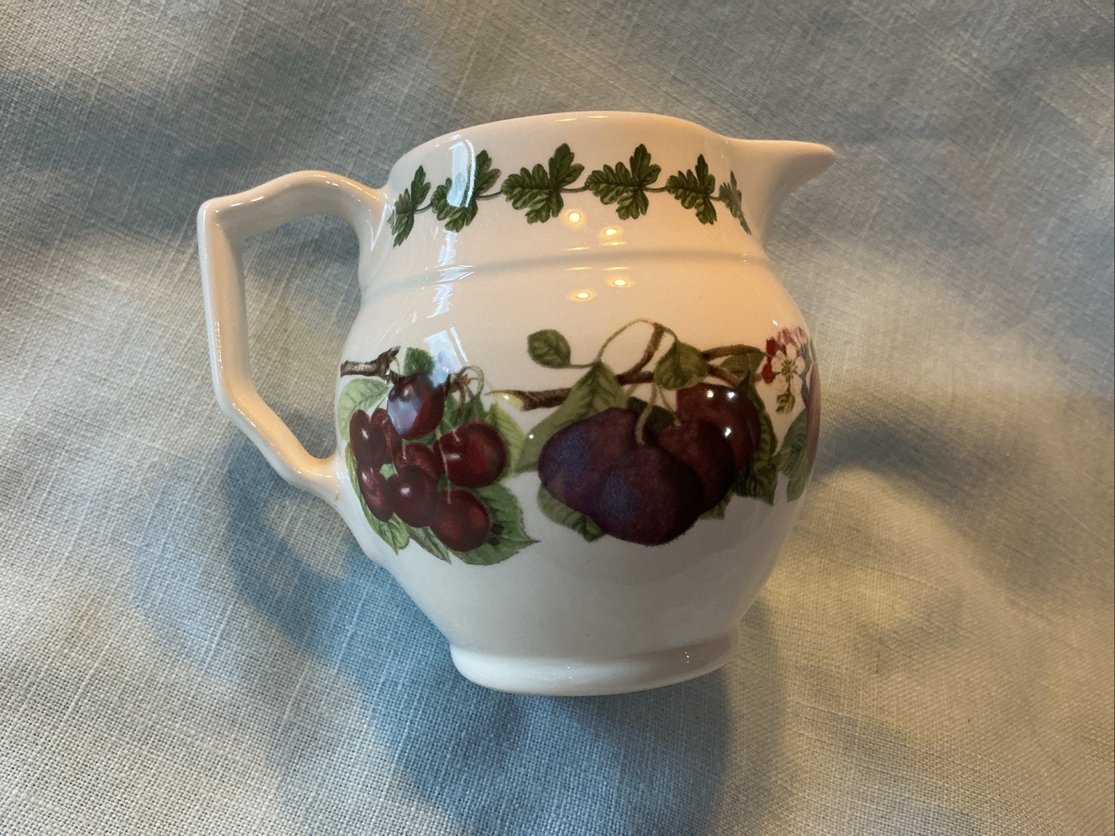 Vintage Portmeirion Pomona fruit Garland Petite Creamer Pitcher Orange Stamp