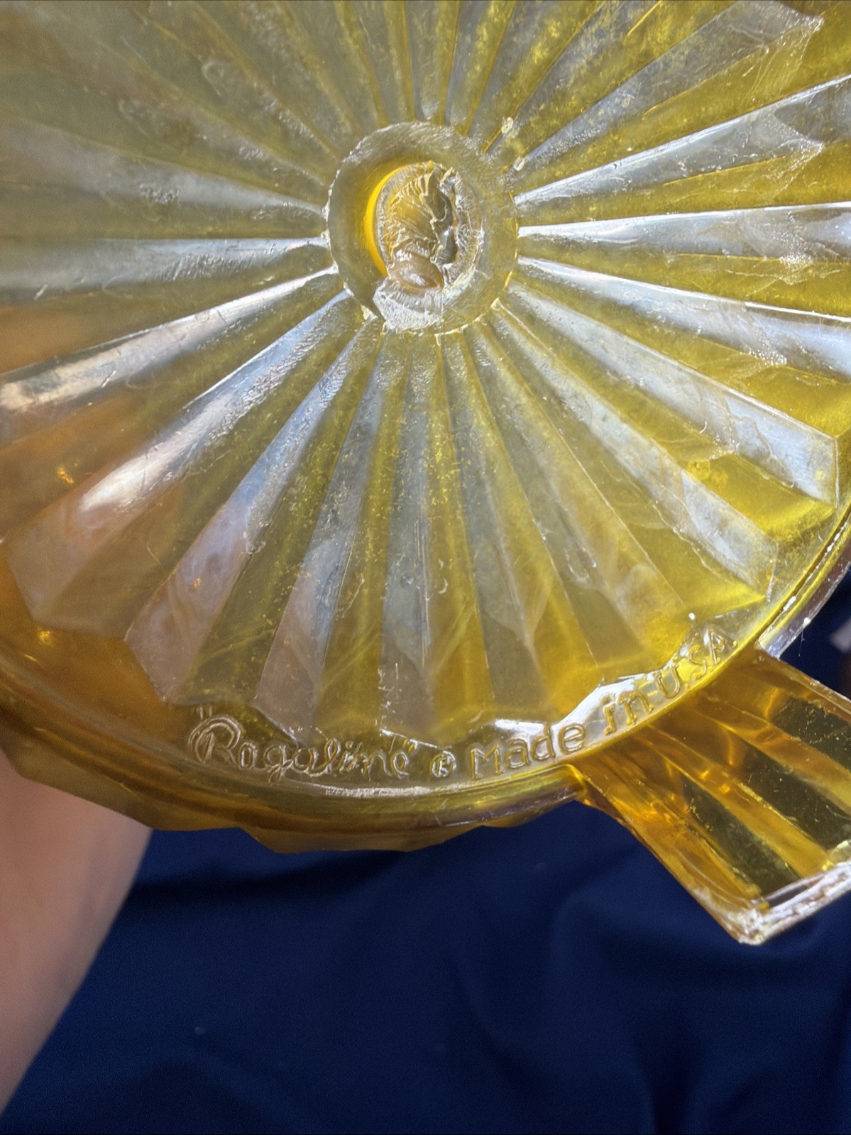 Rageline Yellow Pattern Plastic Candy Dish with lid: Vintage Style Server 8.5″