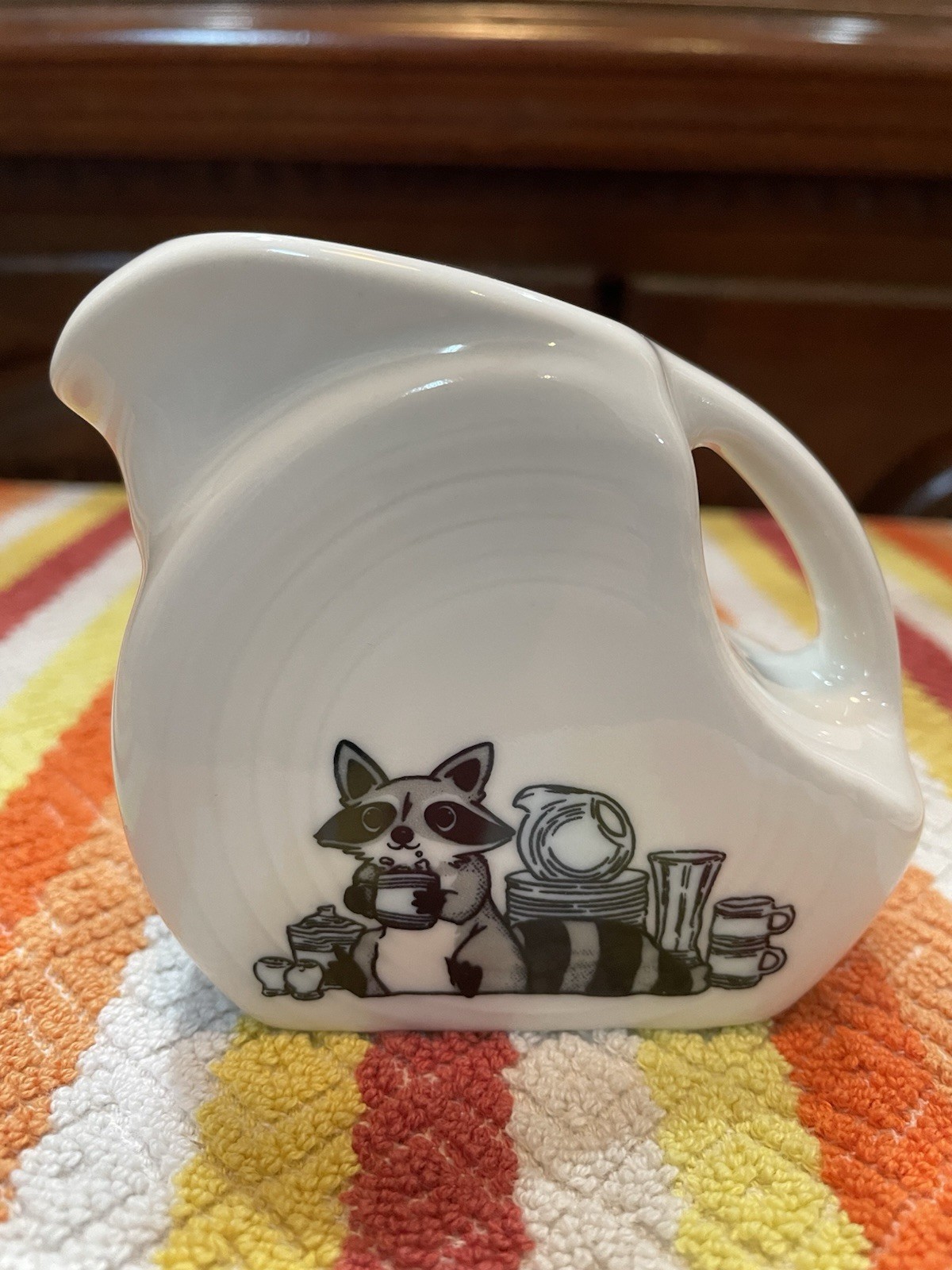 Fiesta HLCCA Mini Disk Pitcher Raccoon 2026 Exclusive Linen Pristine Free Ship