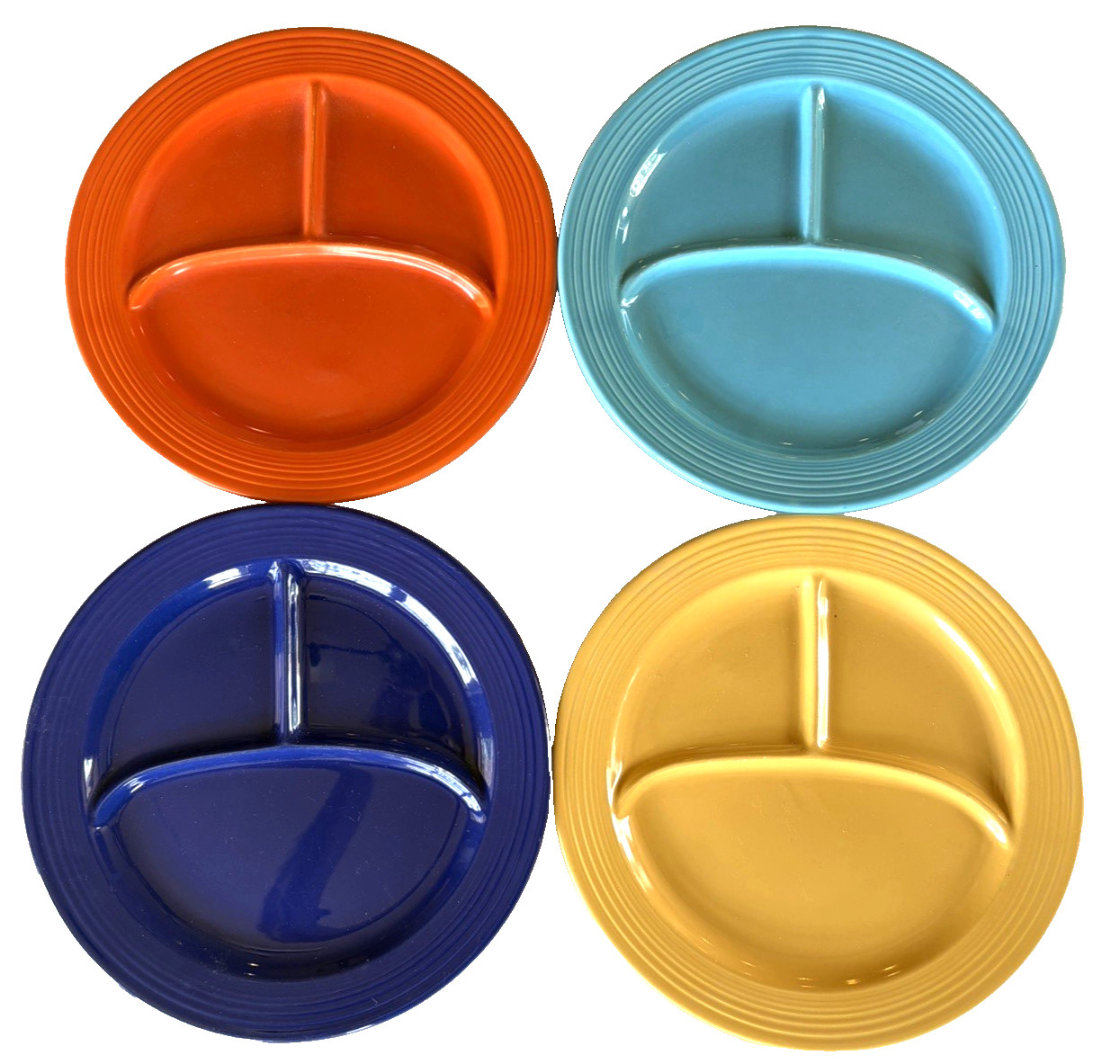 Fiesta Compartment Divided Dinner Grill Plates 10.5” You Choose Original Colors