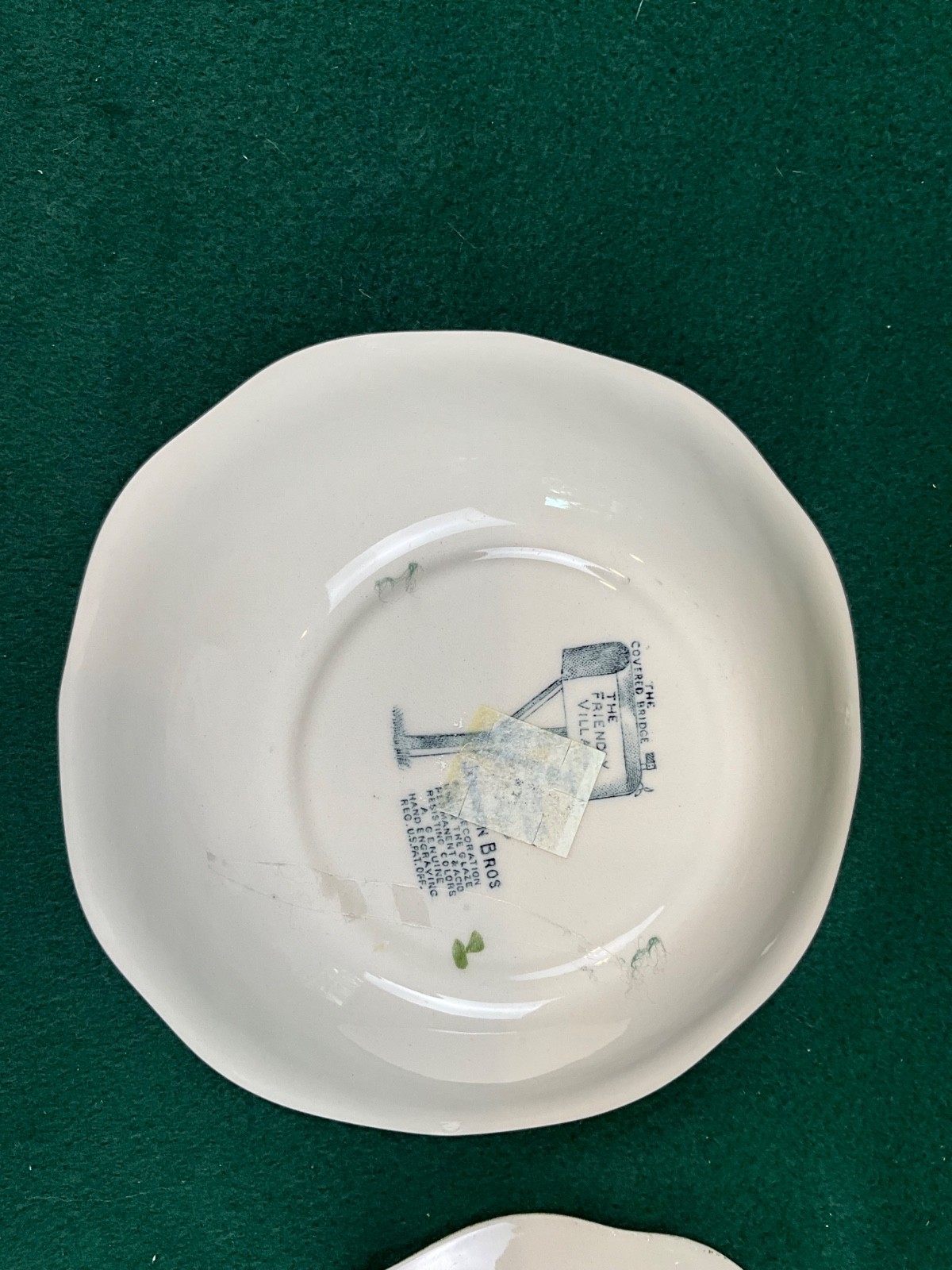 Johnson Bros Friendly Village Covered Bridge 6” Cereal Bowls Set of 4 England