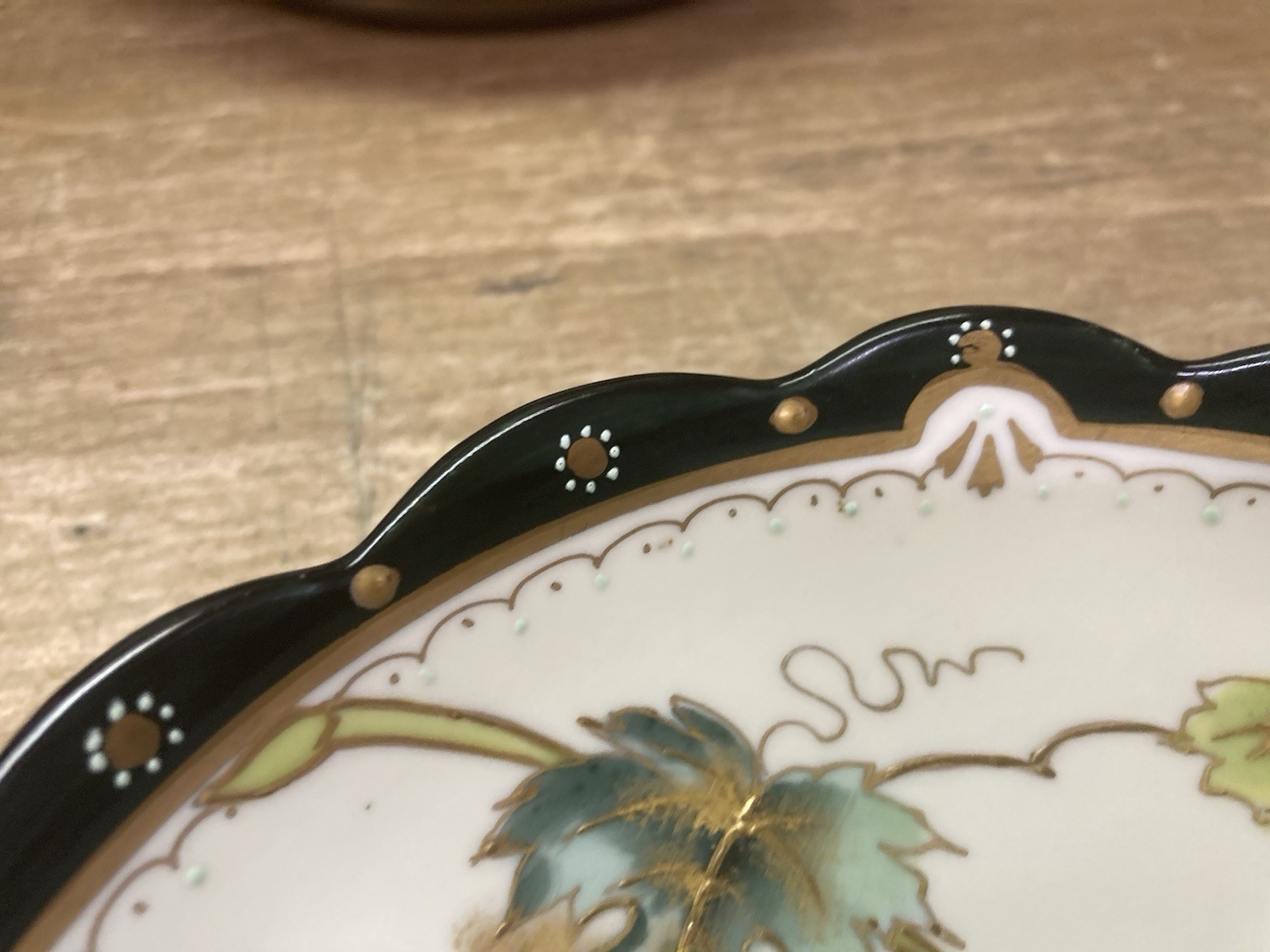 Lovely Antique Hand Painted Bowl / Austria / Pickard China / Fall Leaves