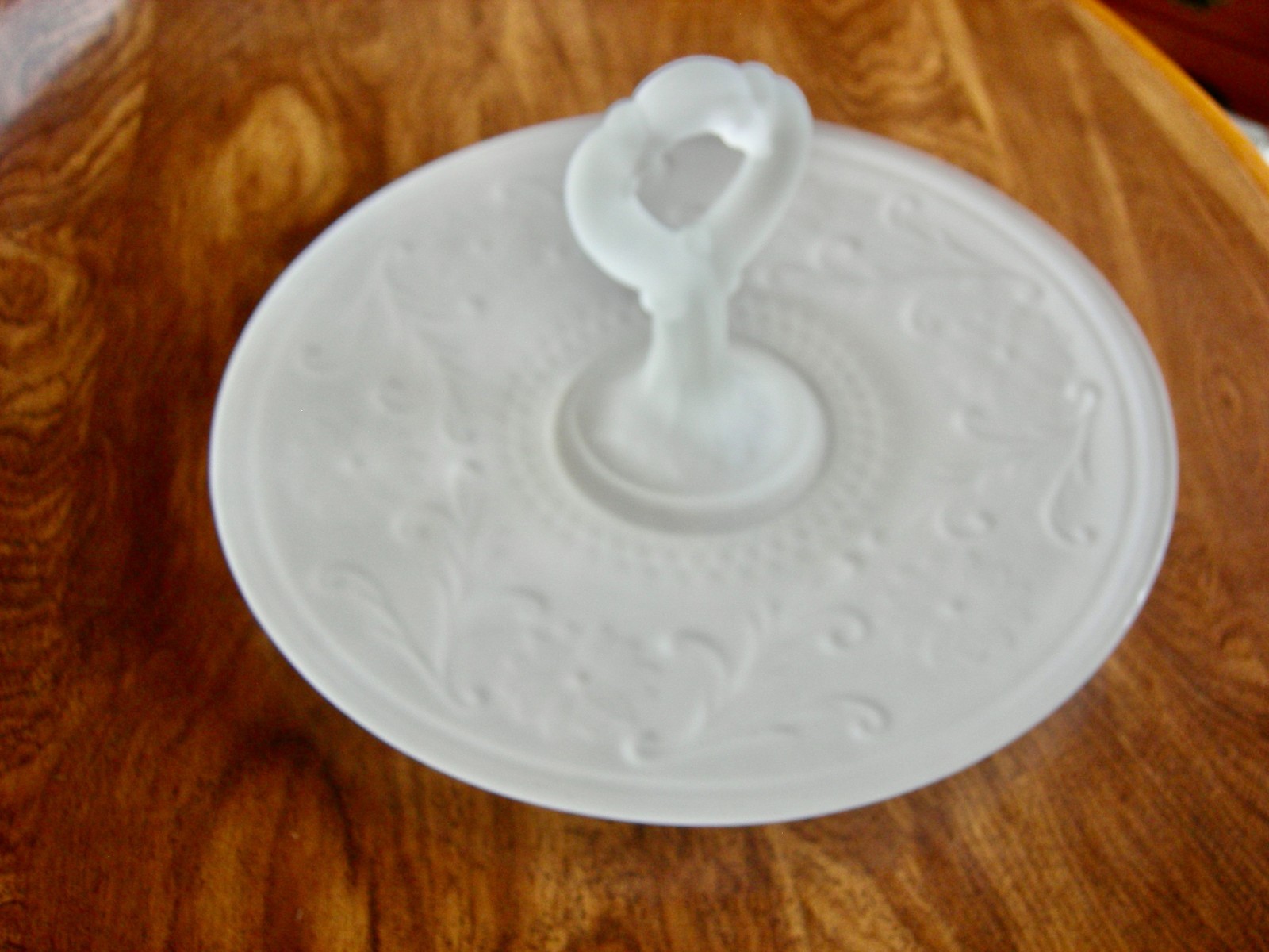 Tiara Indiana Glass Satin Frosted Sandwich 12″ Handled Server/Platter/Tray- MINT