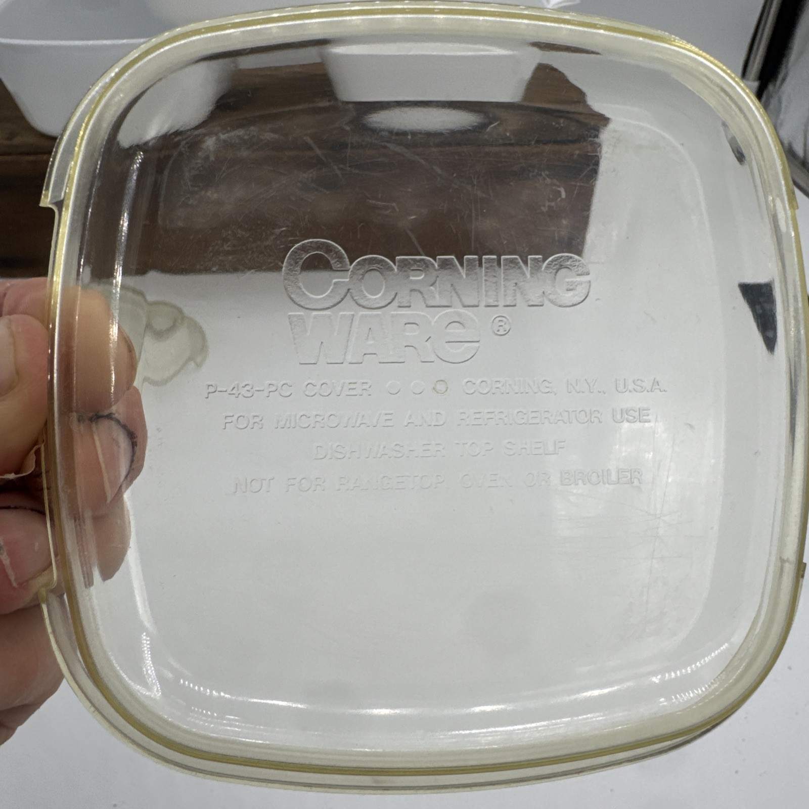 Corning Ware Casserole Dishes 22oz P-43-B Lot of 3 w/2 Lids Vintage Bakeware