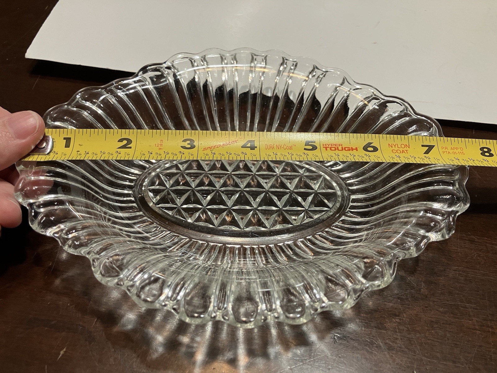 Vintage Anchor Hocking Co Dish Pattern Loop and Diamond Circa 1940-1960