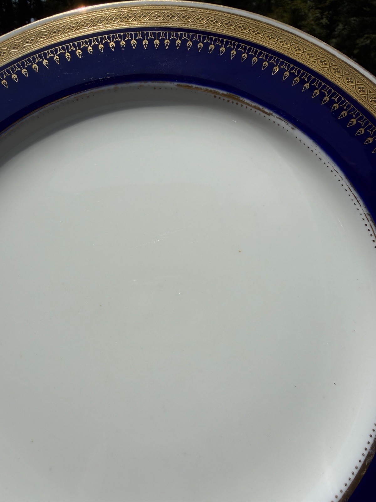 Antique Mintons Cobalt Blue Gold Encrusted Plates MW Beveridge Washington DC