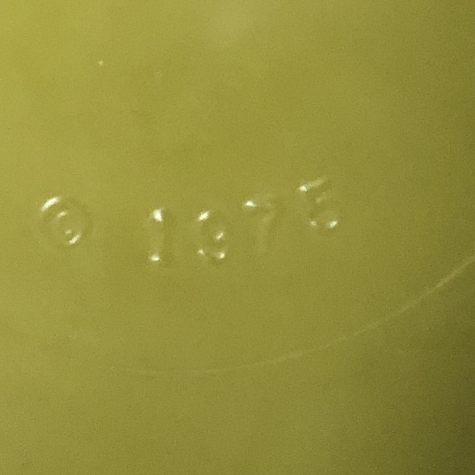 Oval Serve Dish Planter Bark Pattern 9.25×5.25×2.2 FTD 1975 Avocado Green Glass