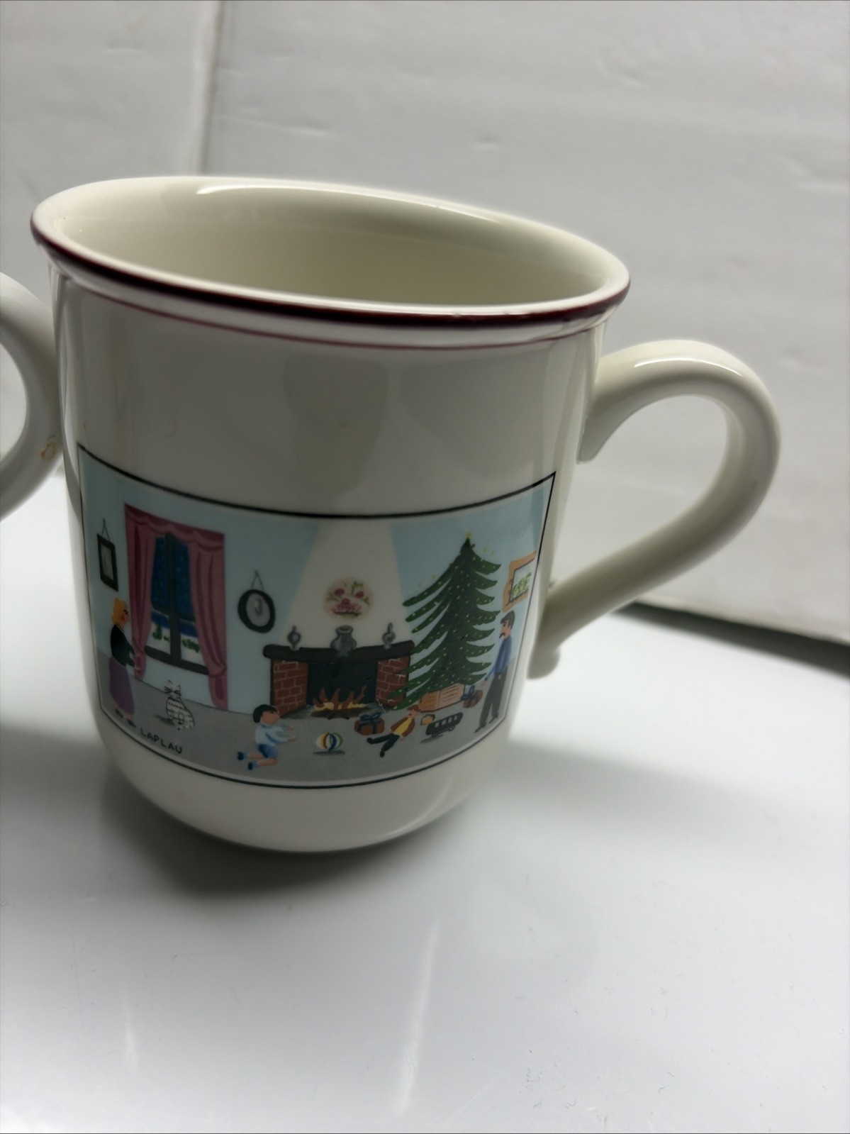Lot of 3 Villeroy & Boch Naif Coffee Tea Mugs Christmas